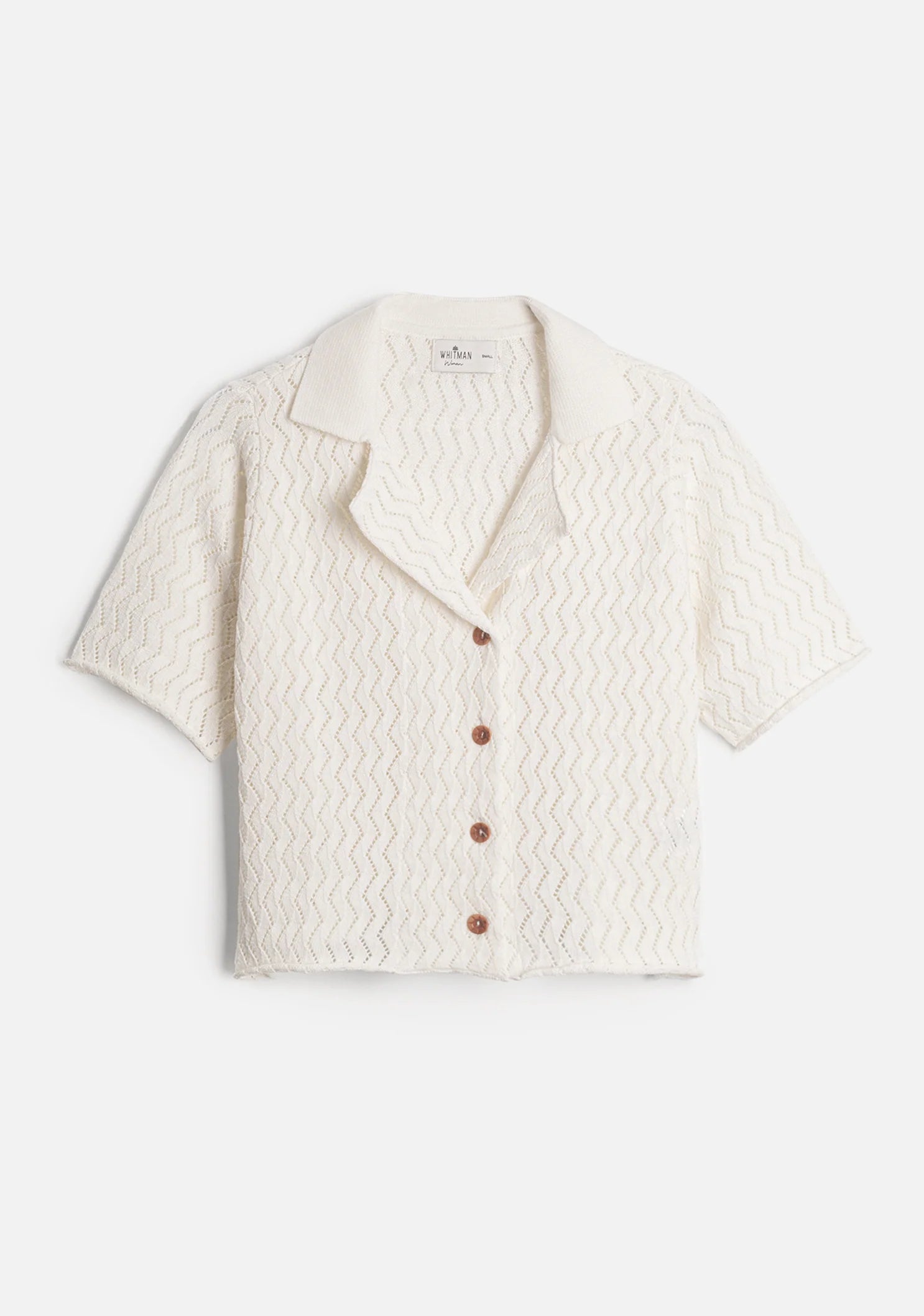 Jane Woven Cuban Shirt Ivory