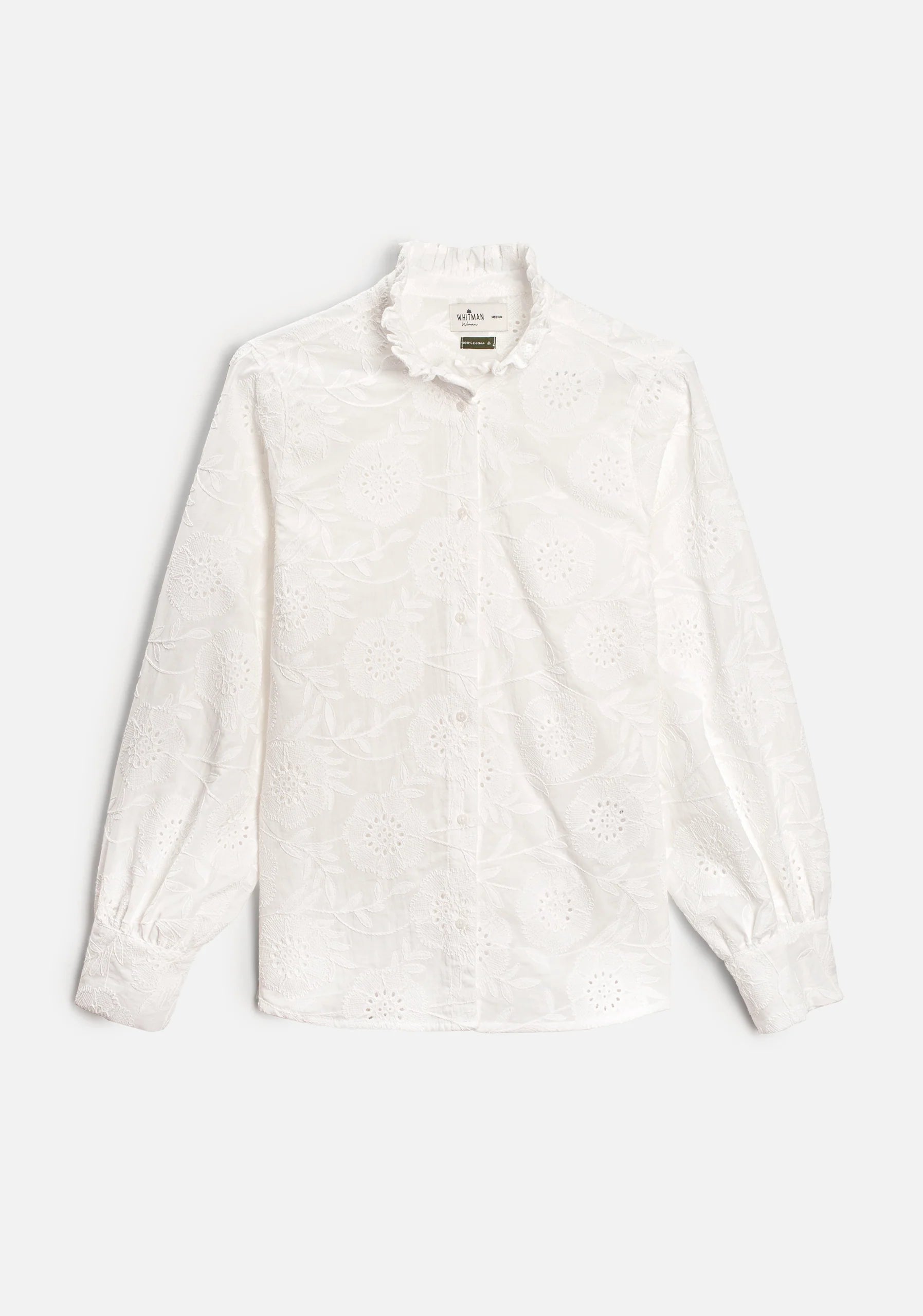 Emma White Jacquard Shirt