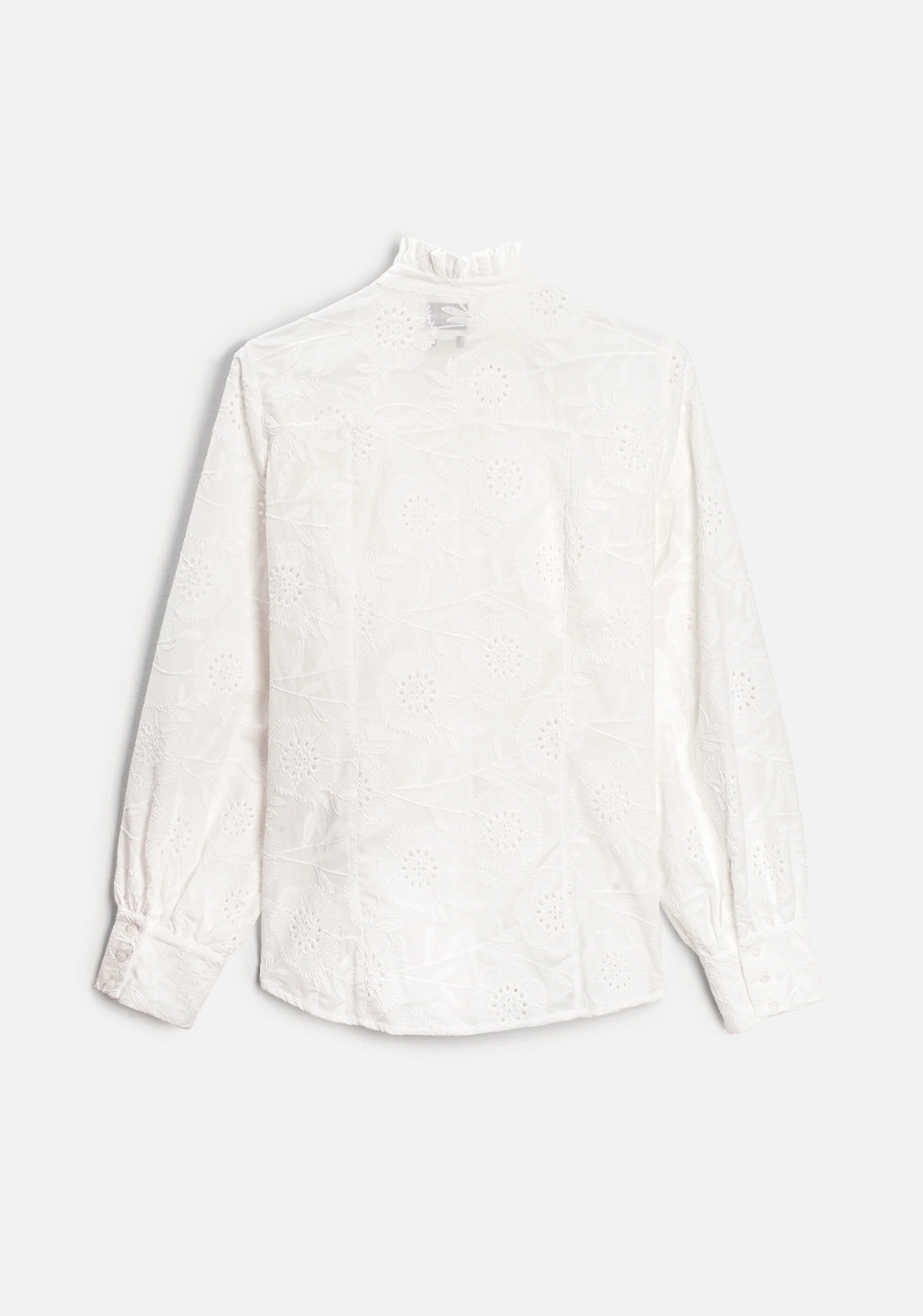 Emma White Jacquard Shirt