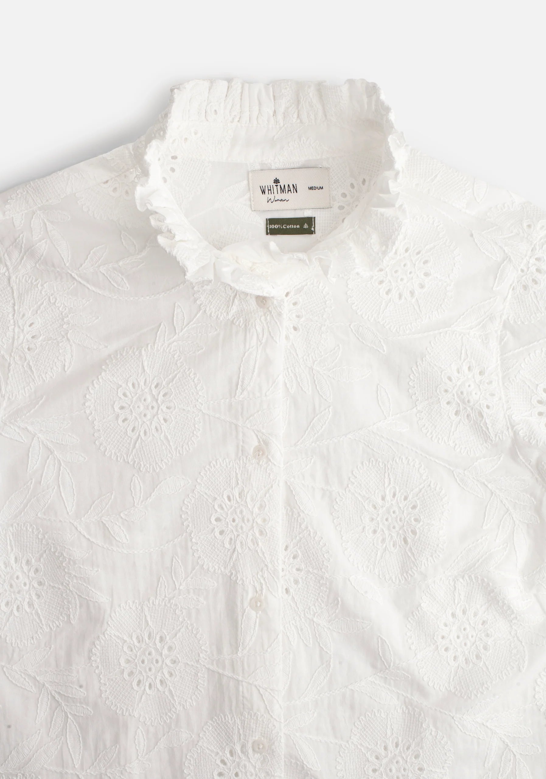 Emma White Jacquard Shirt