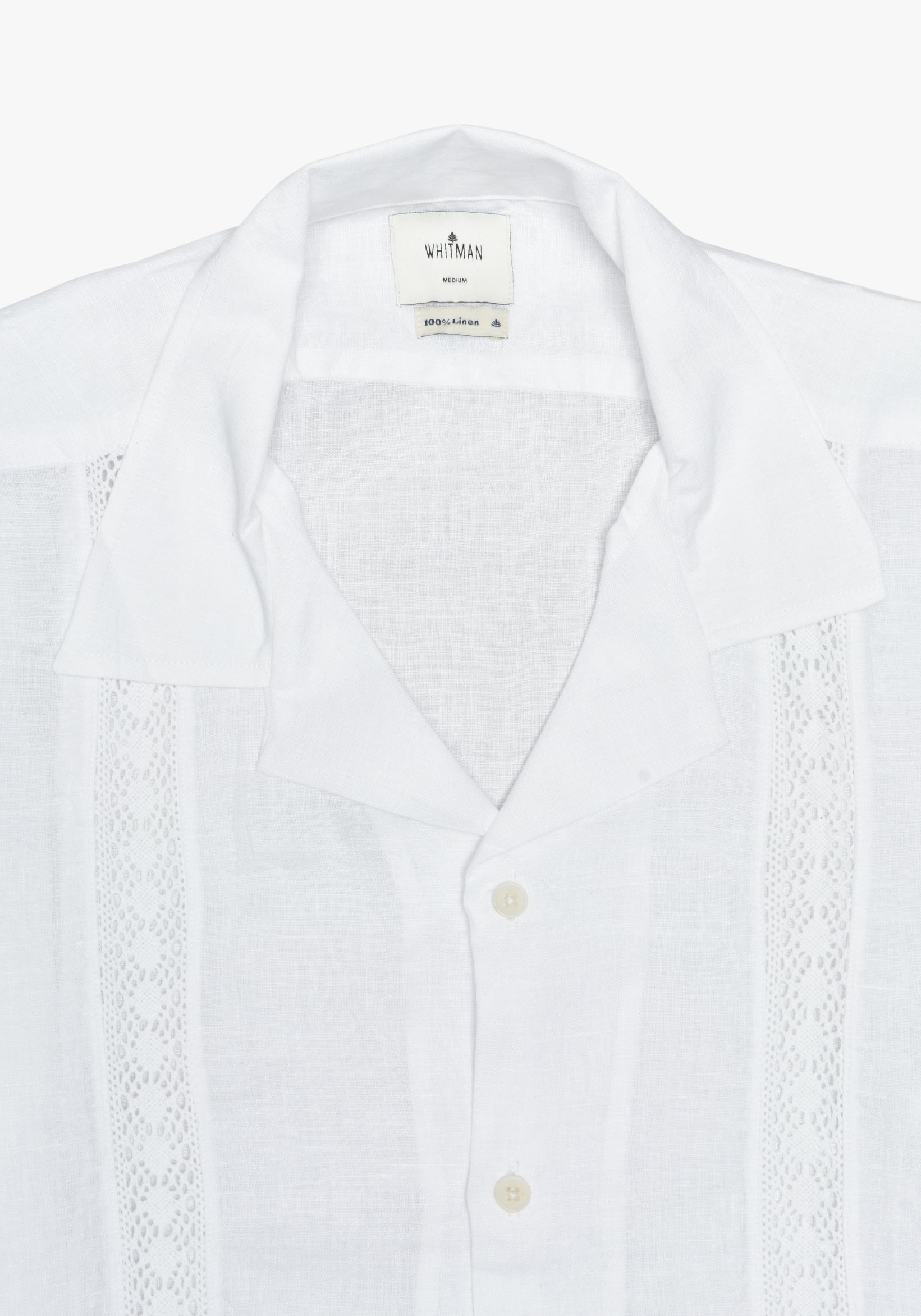 Guayabera Bol. White Short Sleeve