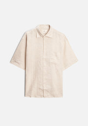 H Boxy Linen Shirt in Oat