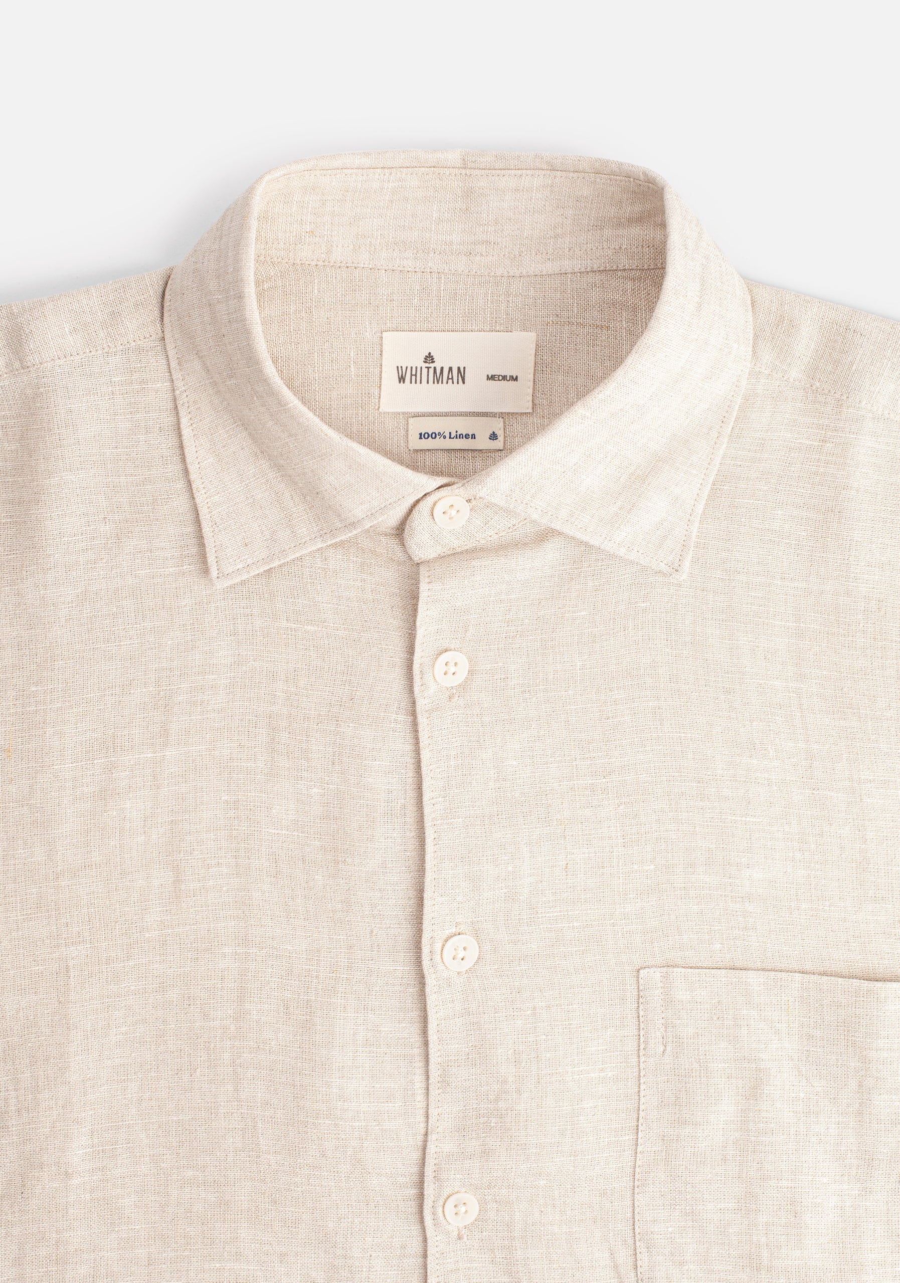 H Boxy Linen Shirt in Oat
