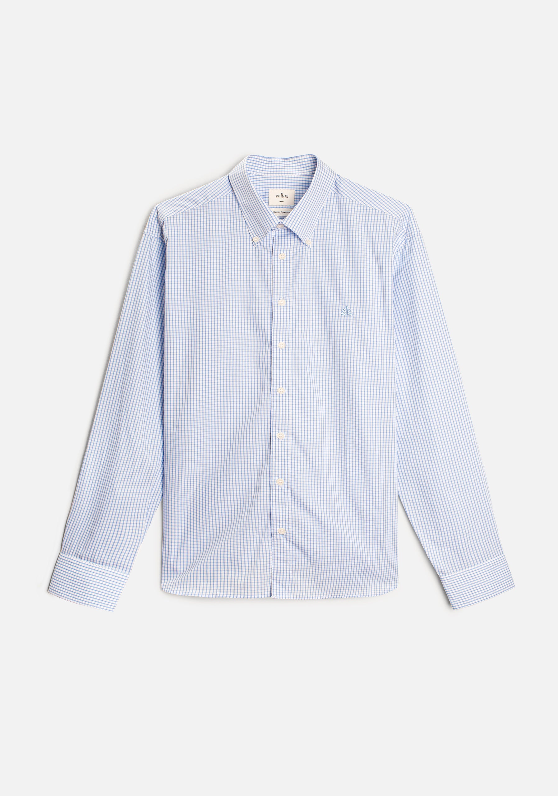 H CBD Checkered Shirt GRD L-Atn Light Blue