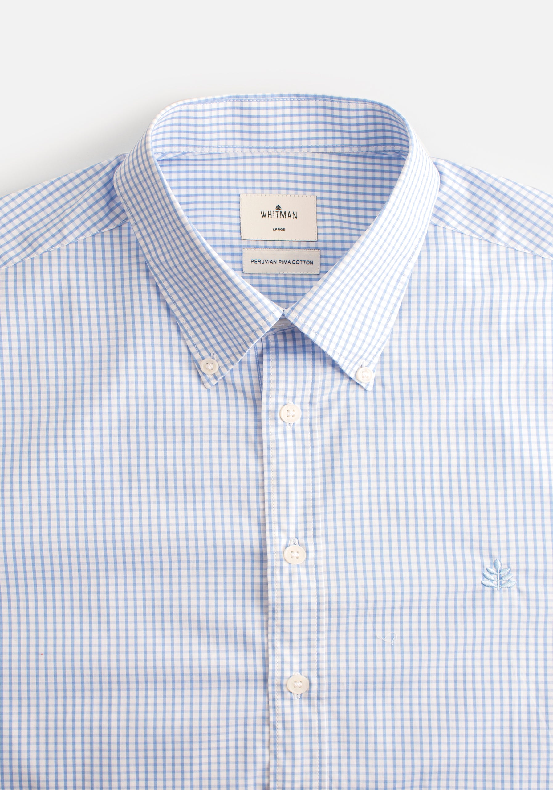 H CBD Checkered Shirt GRD L-Atn Light Blue