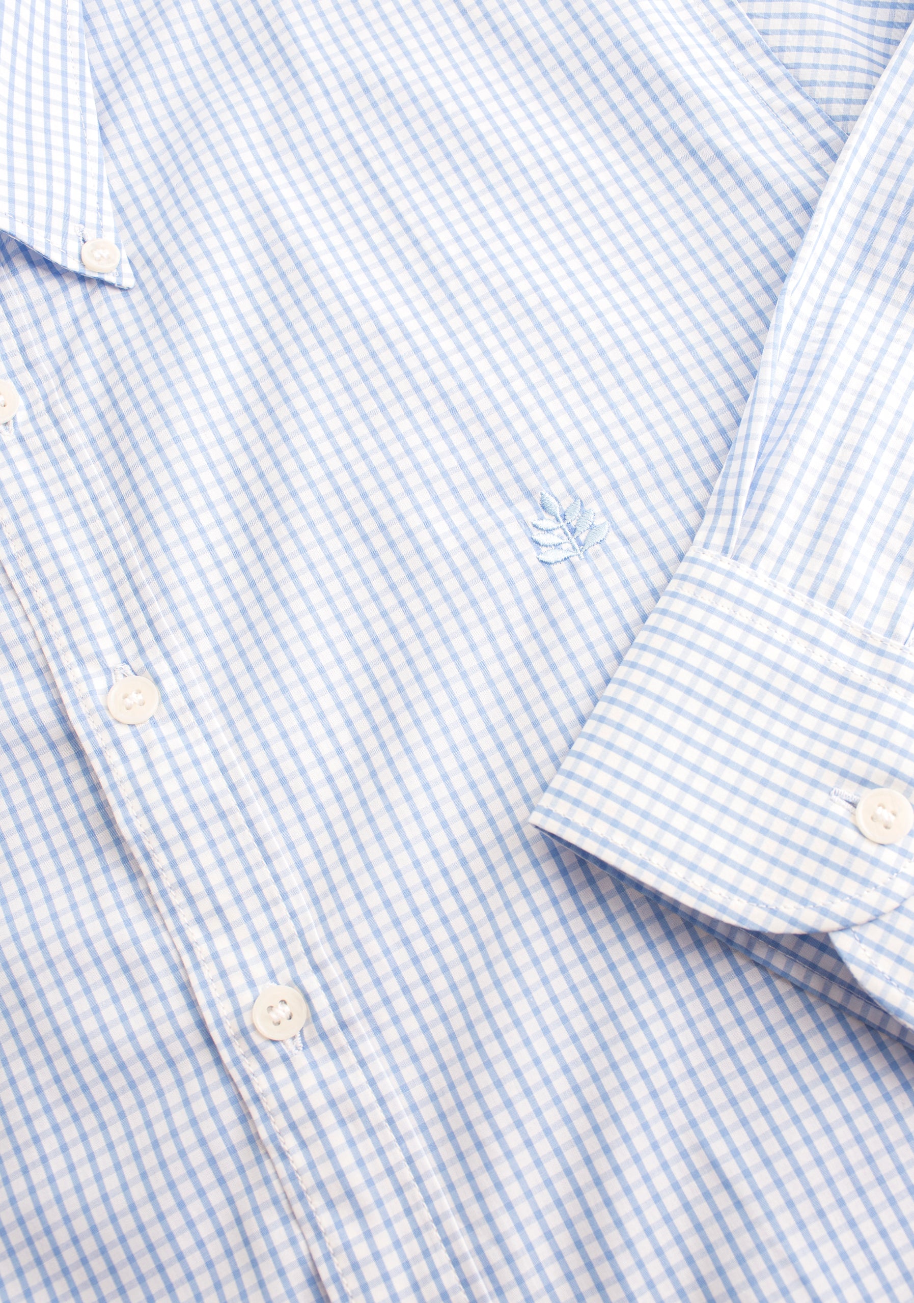 H CBD Checkered Shirt GRD L-Atn Light Blue