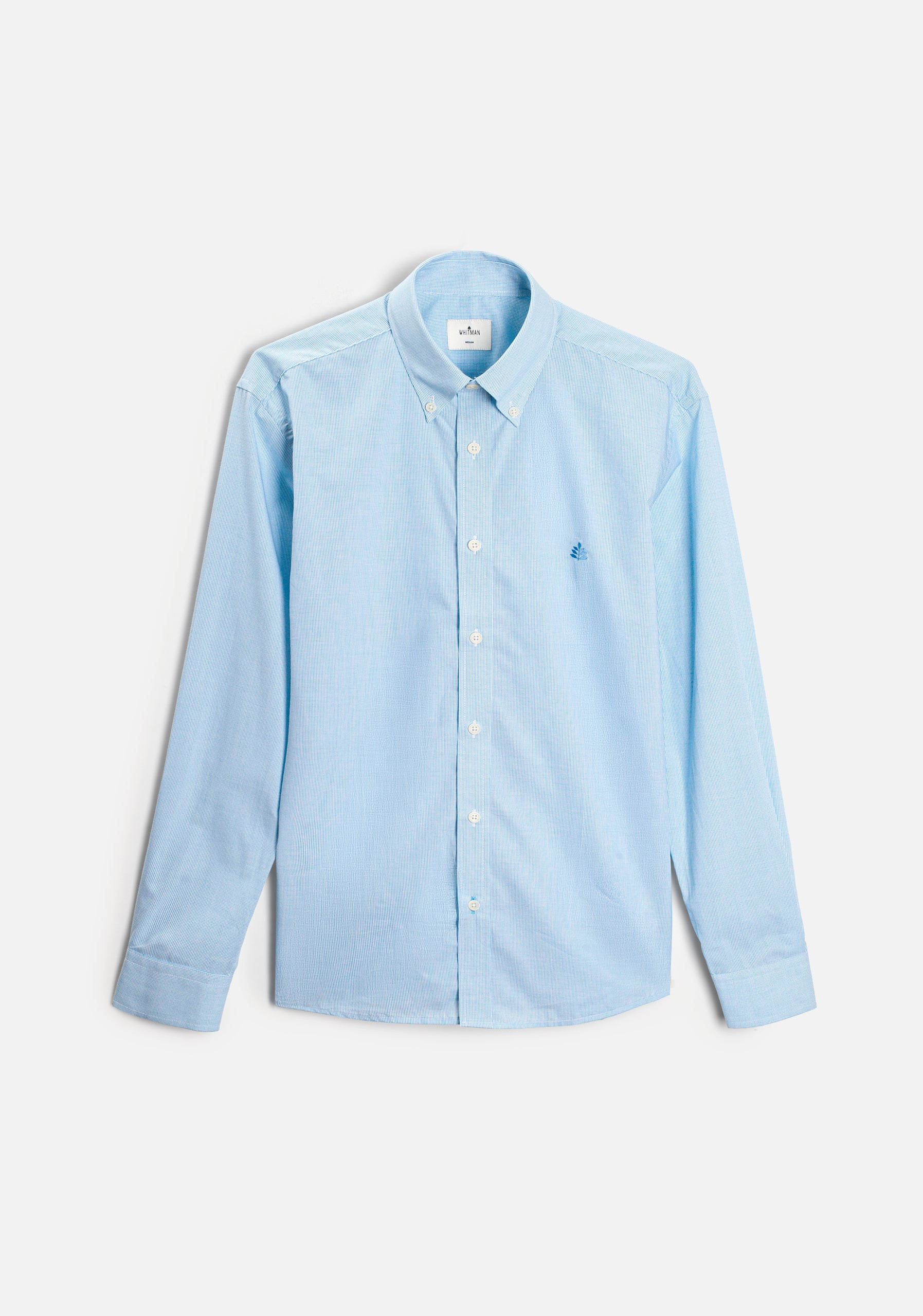 H CBD Shirt Small Checkered L-Ant Medium Blue