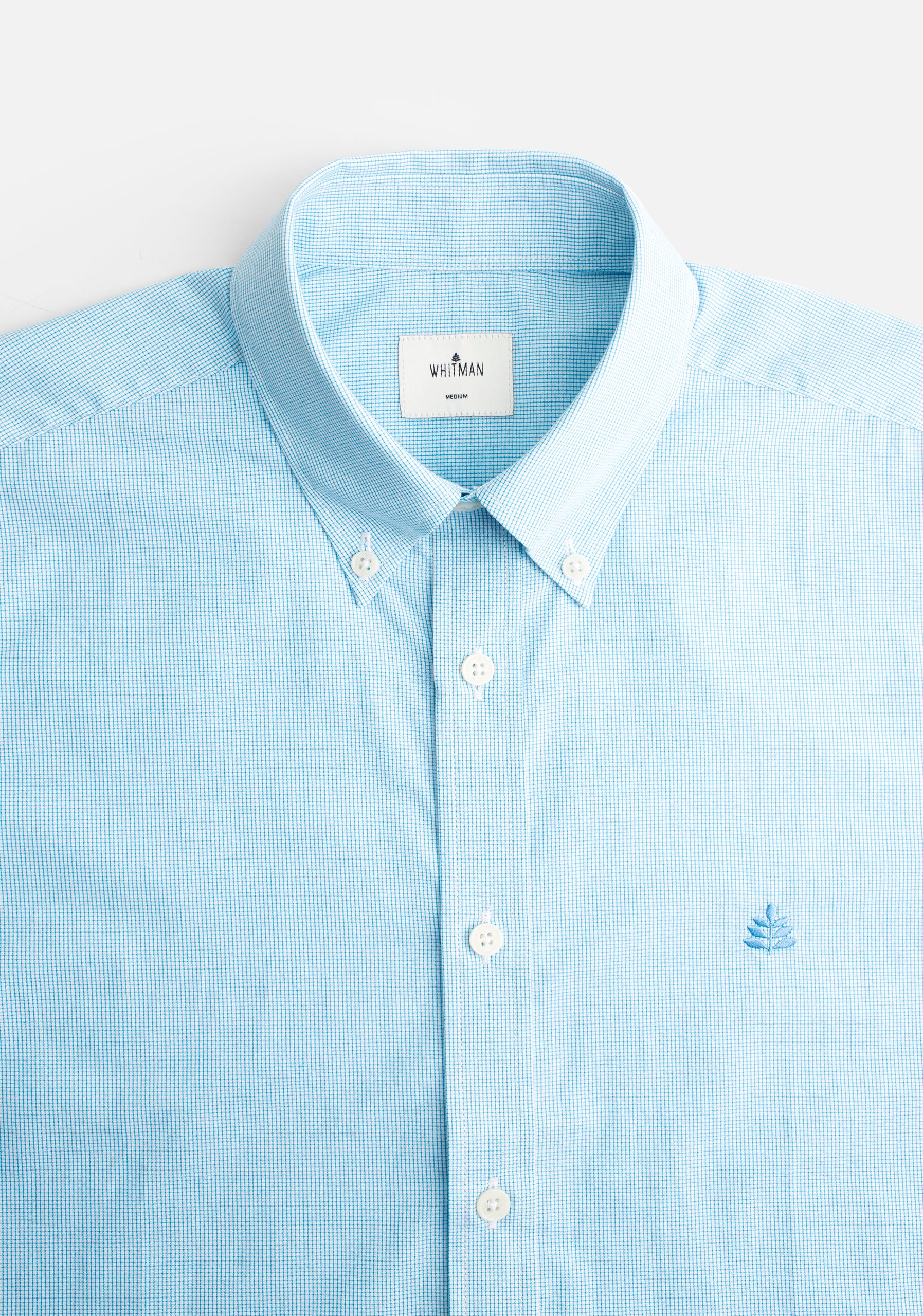 H CBD Shirt Small Checkered L-Ant Medium Blue