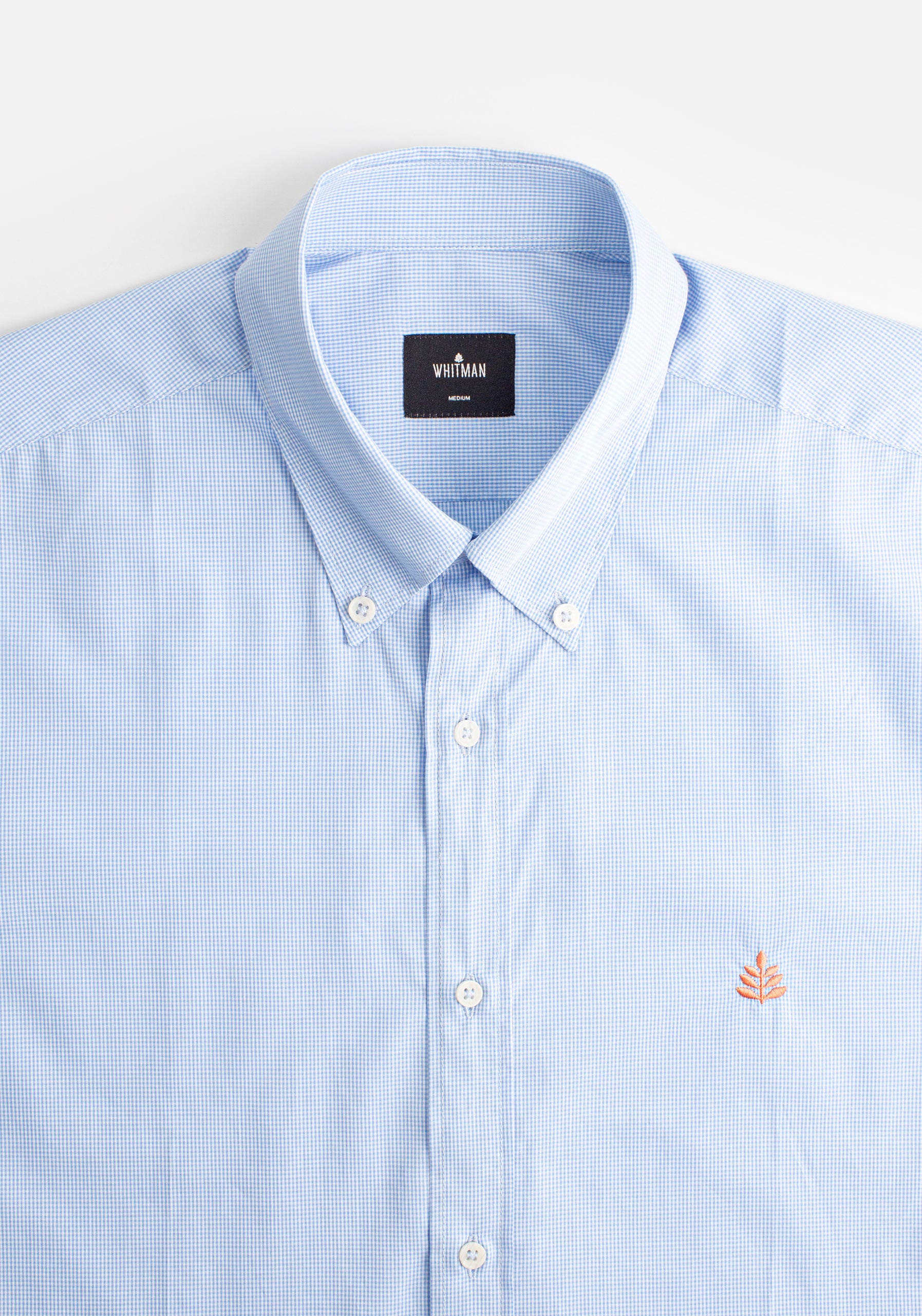 H L-Sal CBD Medium Blue Checked Shirt