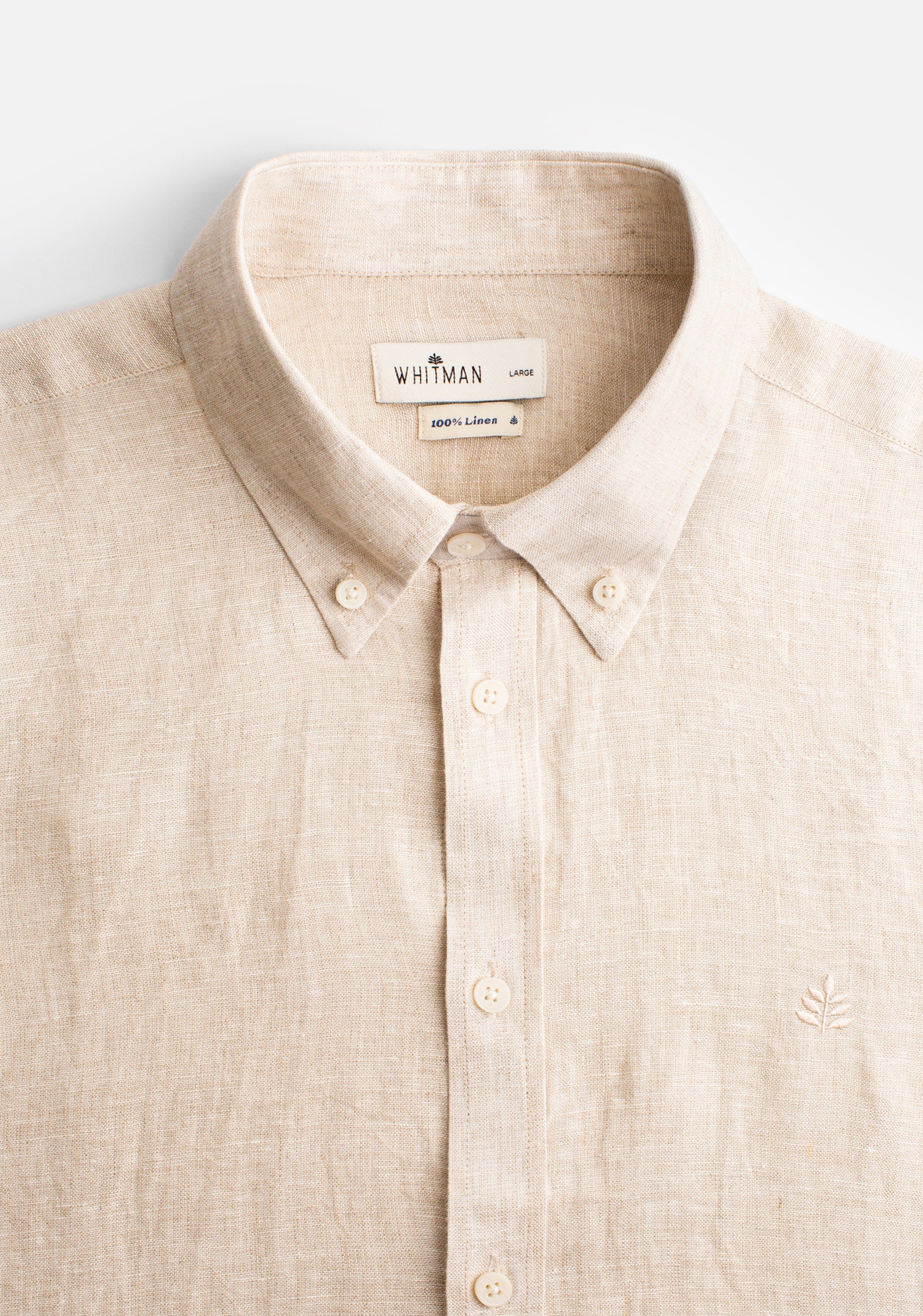 H CBD Linen Shirt L-Atn Oatmeal