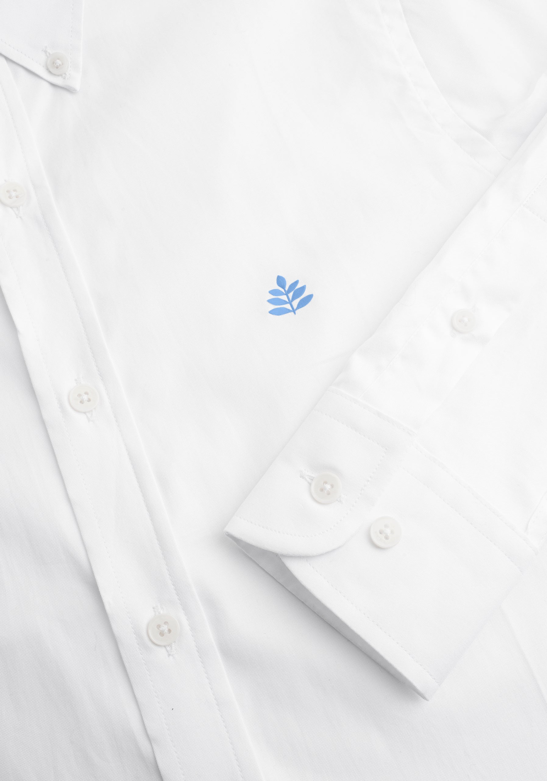 H CBD Solid Color Shirt L-Azu White