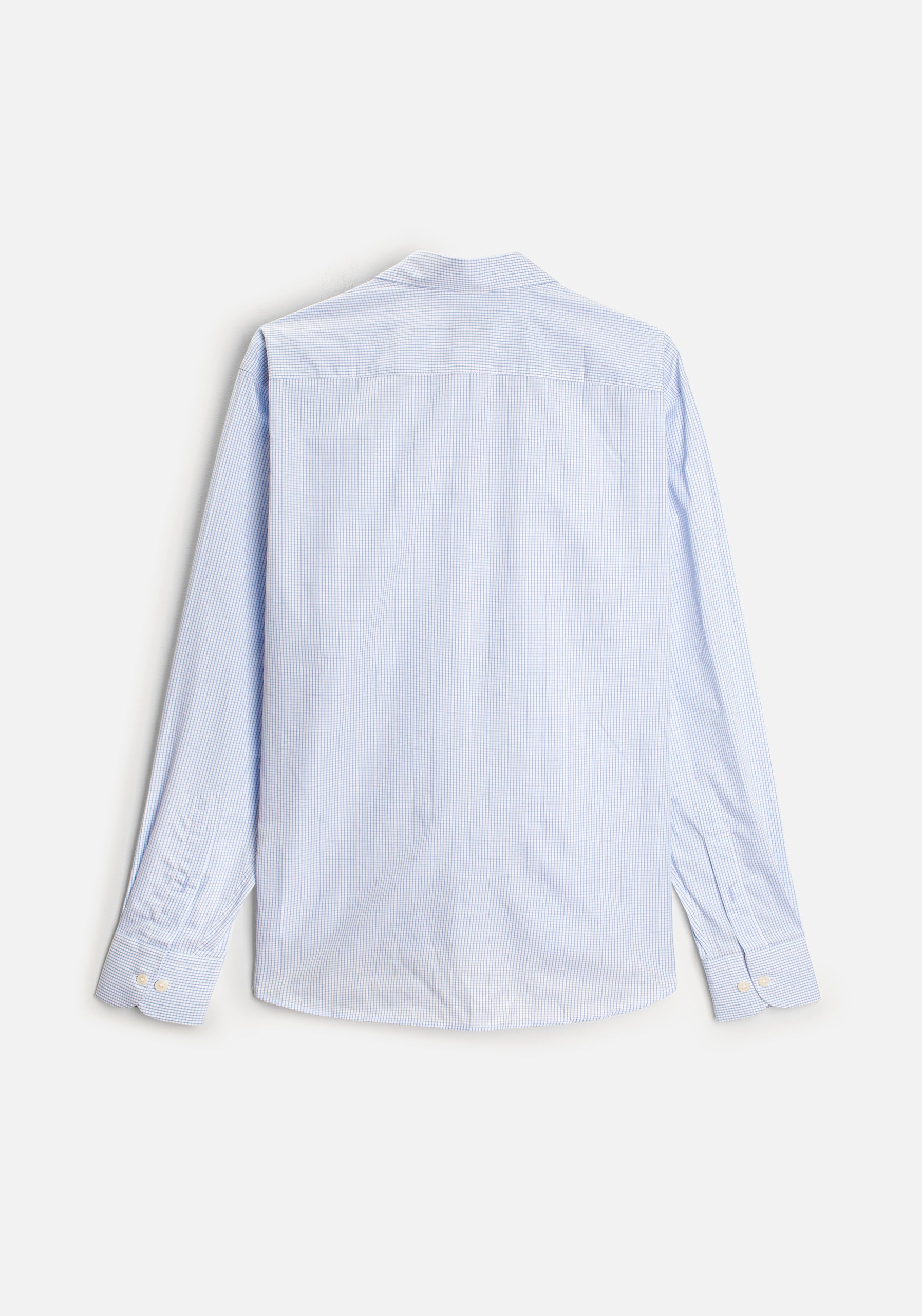 H CBD Checkered Shirt Medium L-Atn Light Blue