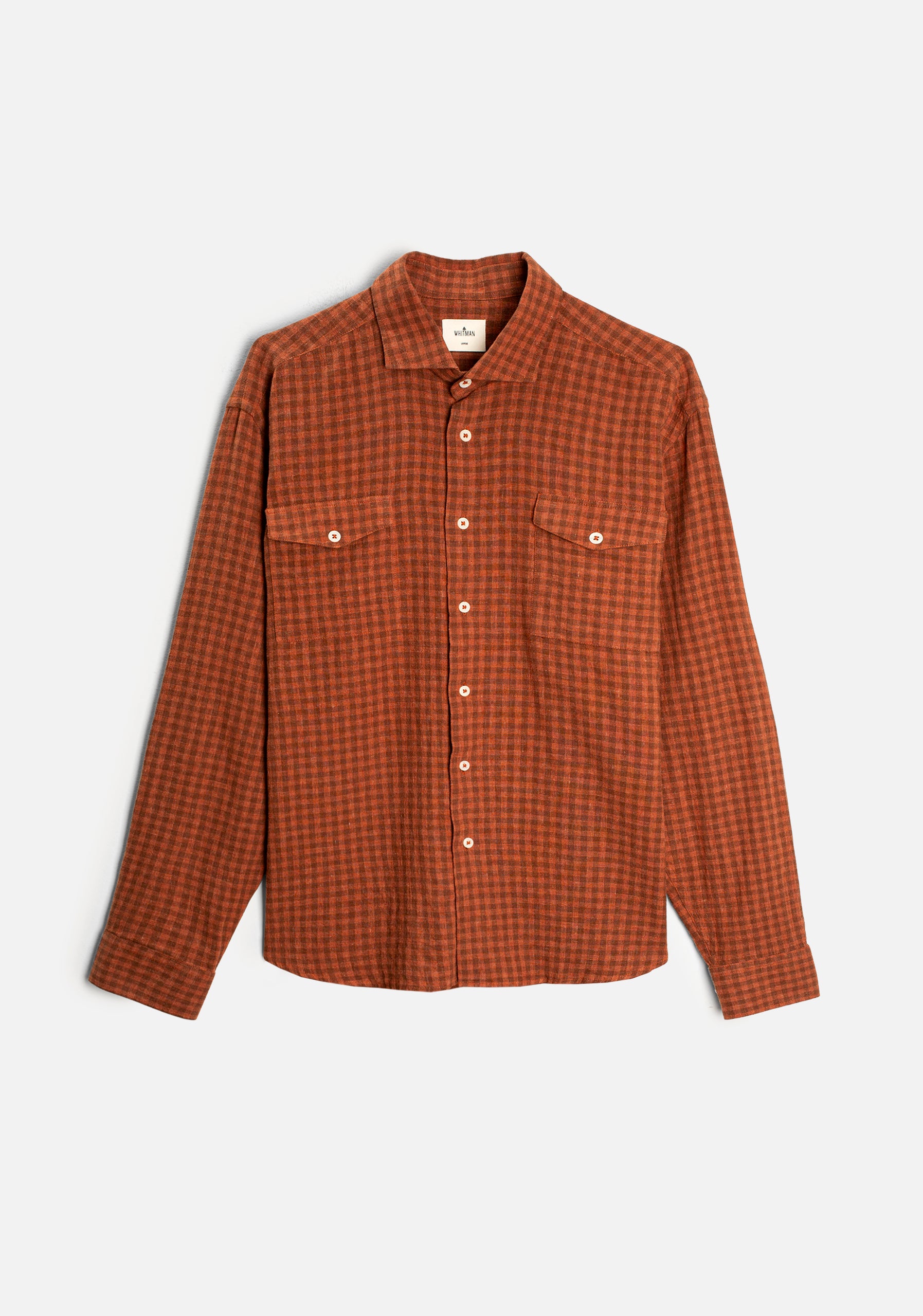 Shirt H CF Laurence Plaid Med Terracotta