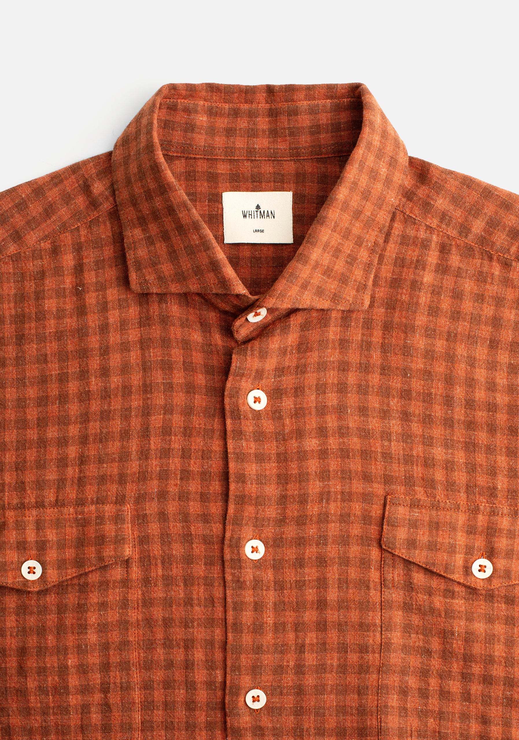 Shirt H CF Laurence Plaid Med Terracotta
