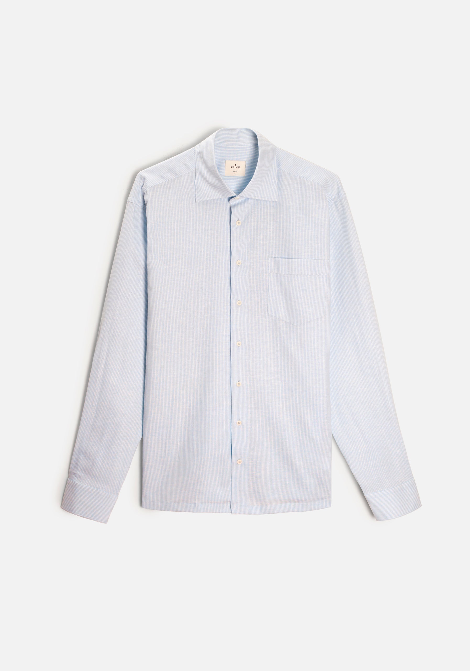 H CI Jamaica Shirt Light Blue Thin Stripes