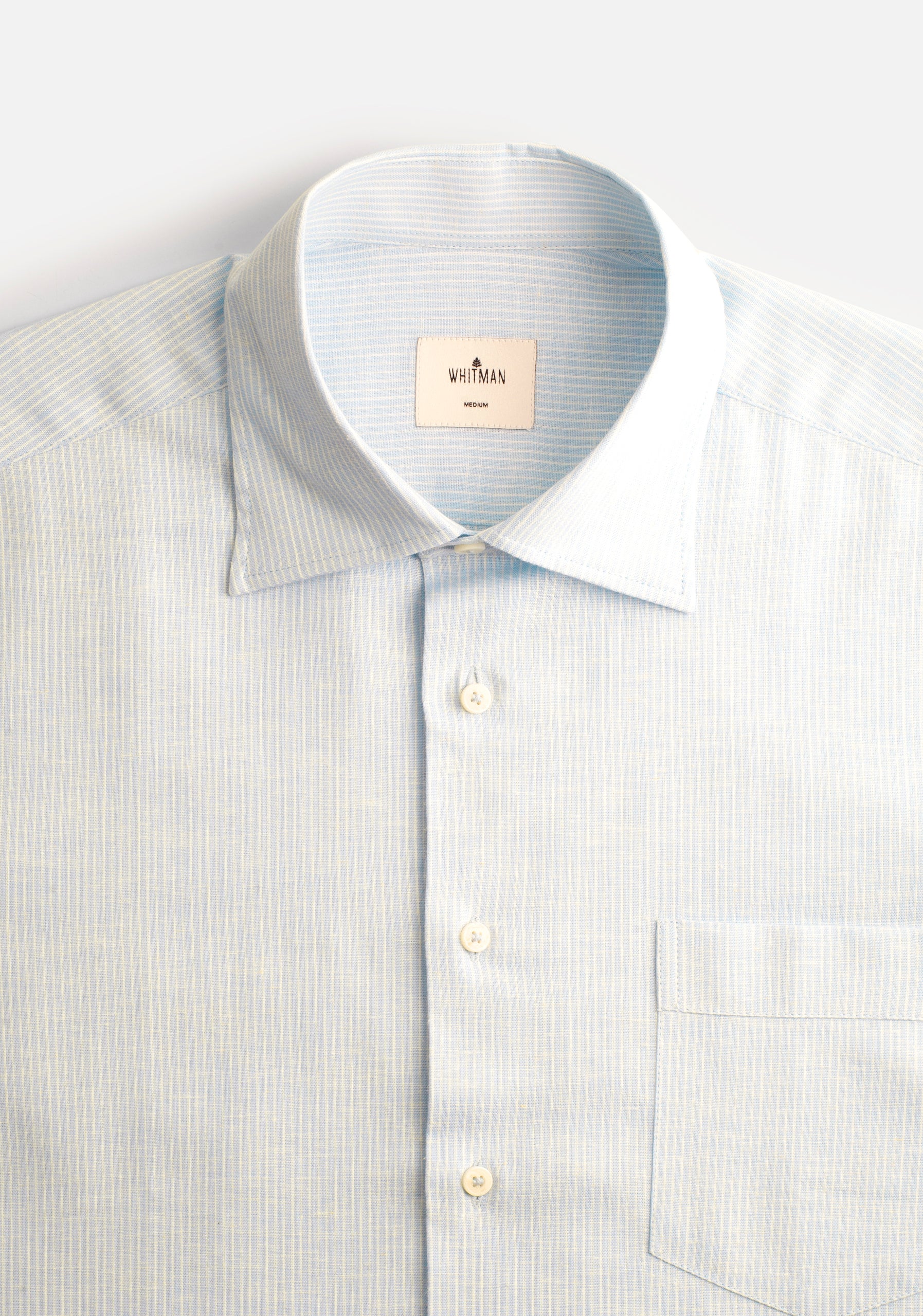 H CI Jamaica Shirt Light Blue Thin Stripes