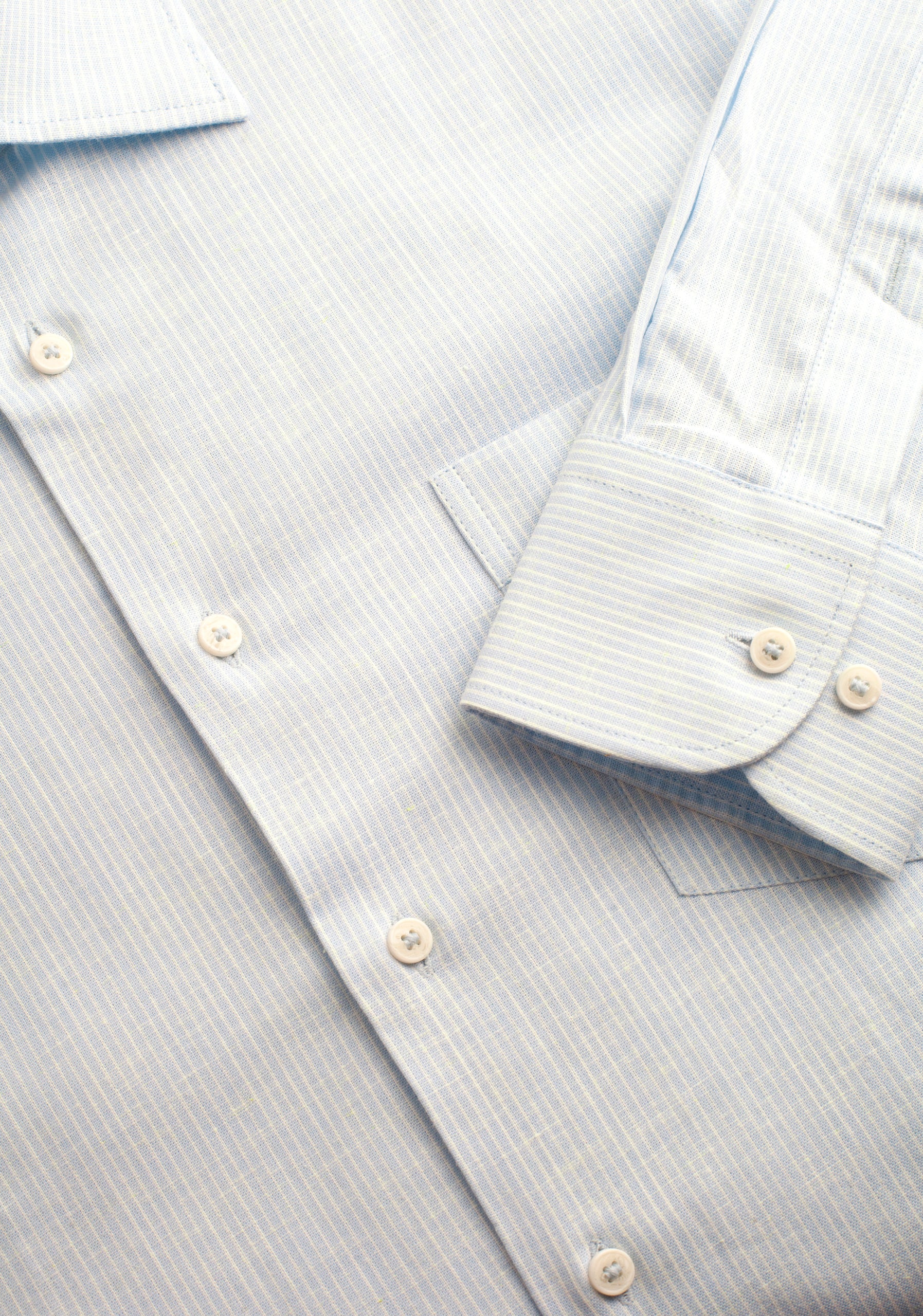 H CI Jamaica Shirt Light Blue Thin Stripes