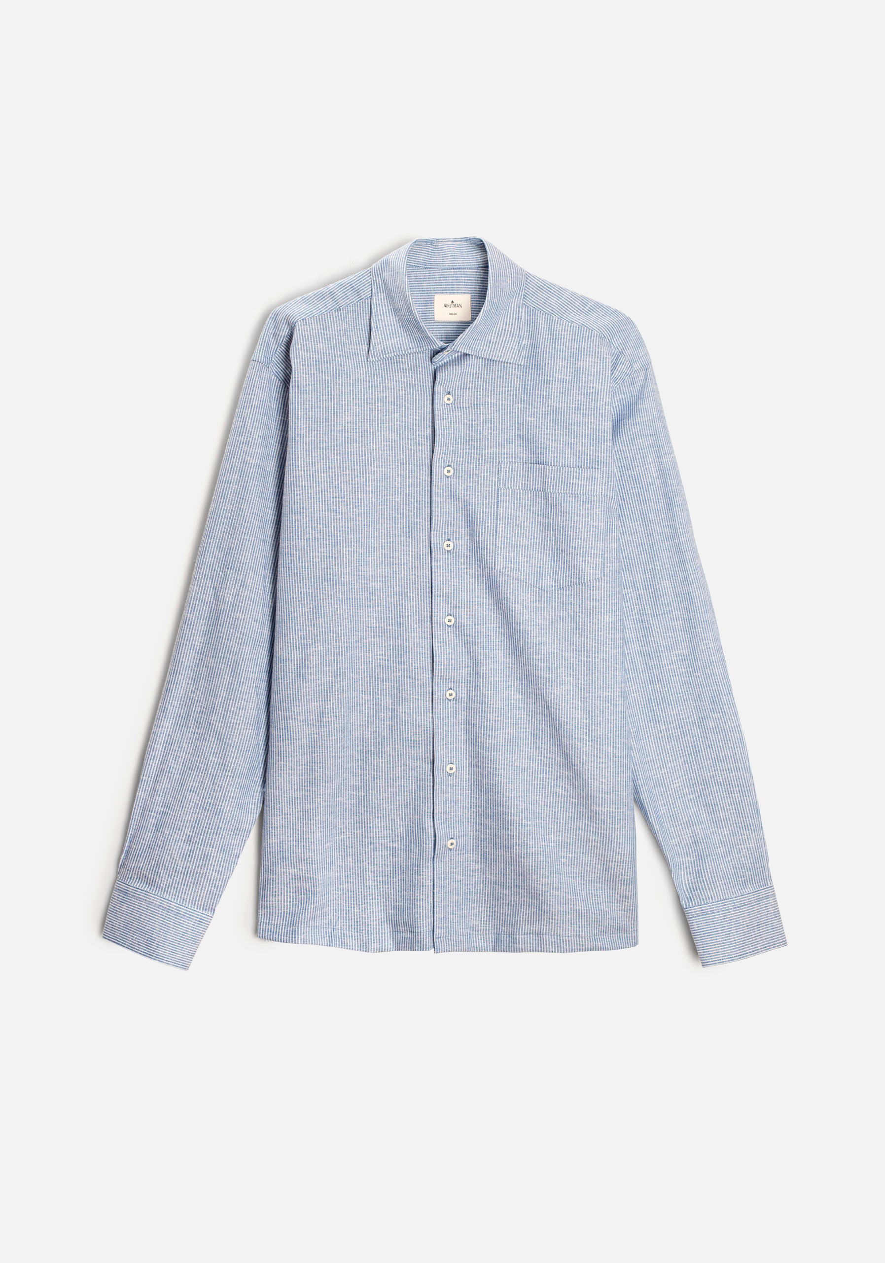 H CI Jamaica Shirt Thin Stripes Medium Blue