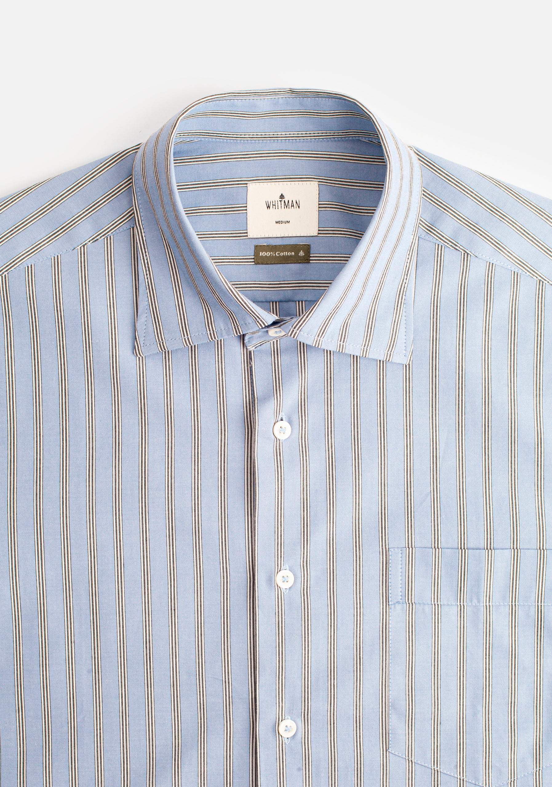 H CI Jamaica Shirt Medium Blue Stripes