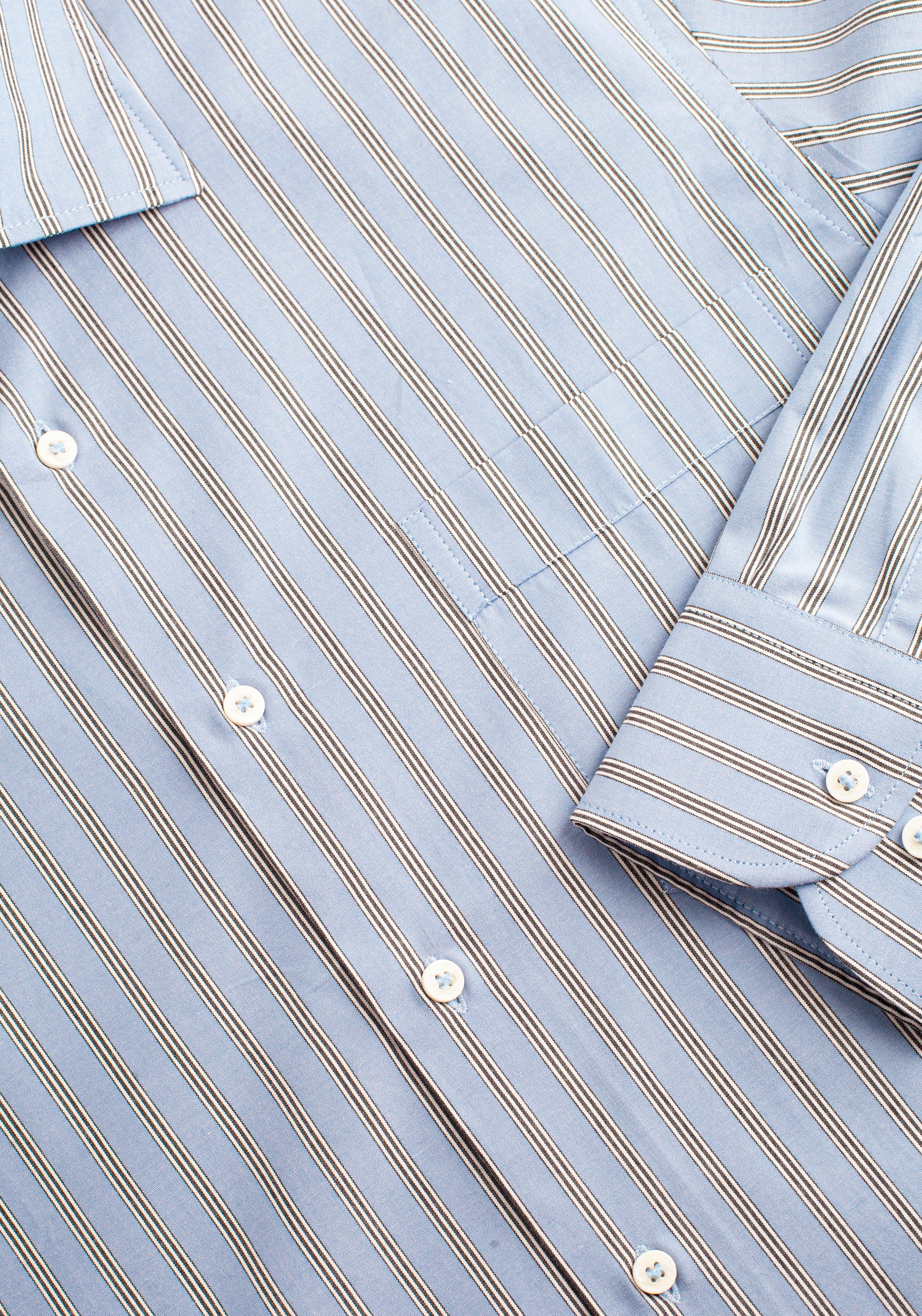 H CI Jamaica Shirt Medium Blue Stripes