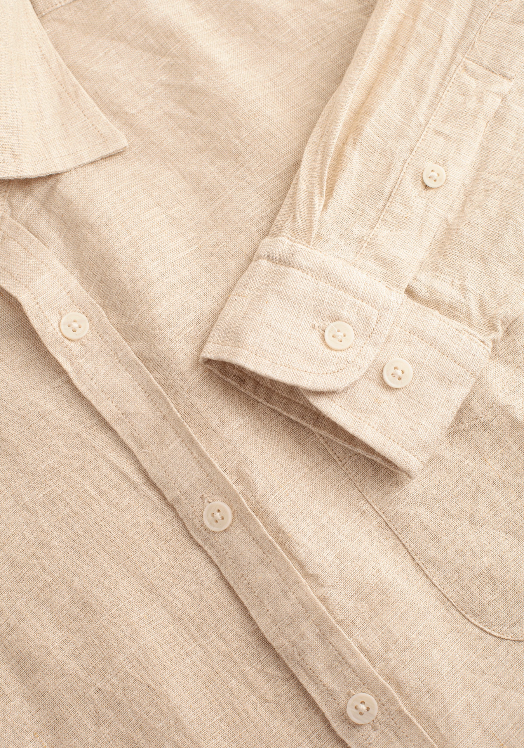 CI Lino Solid Color Flannel Shirt, Avena
