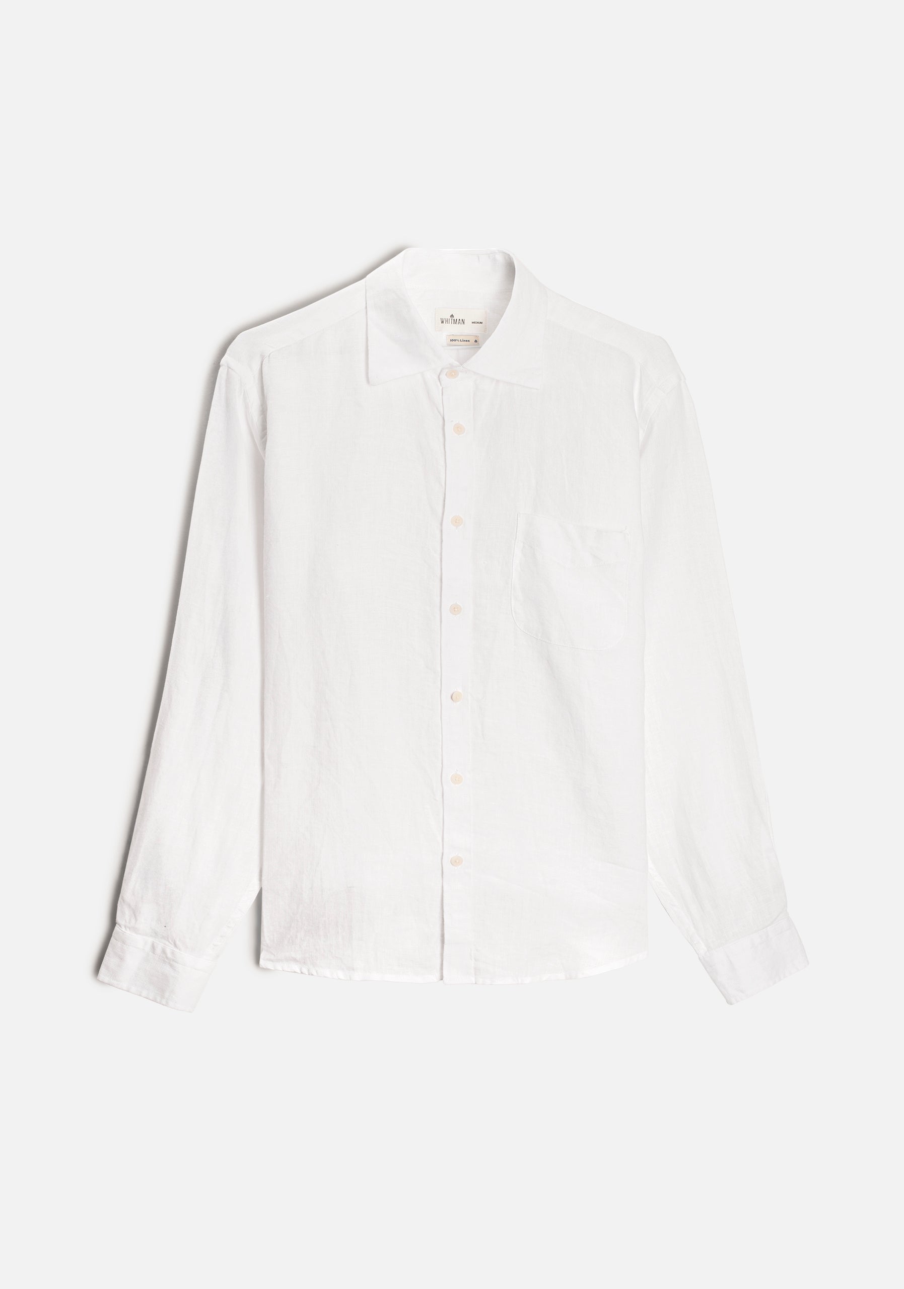 H CI Linen Shirt Plain White
