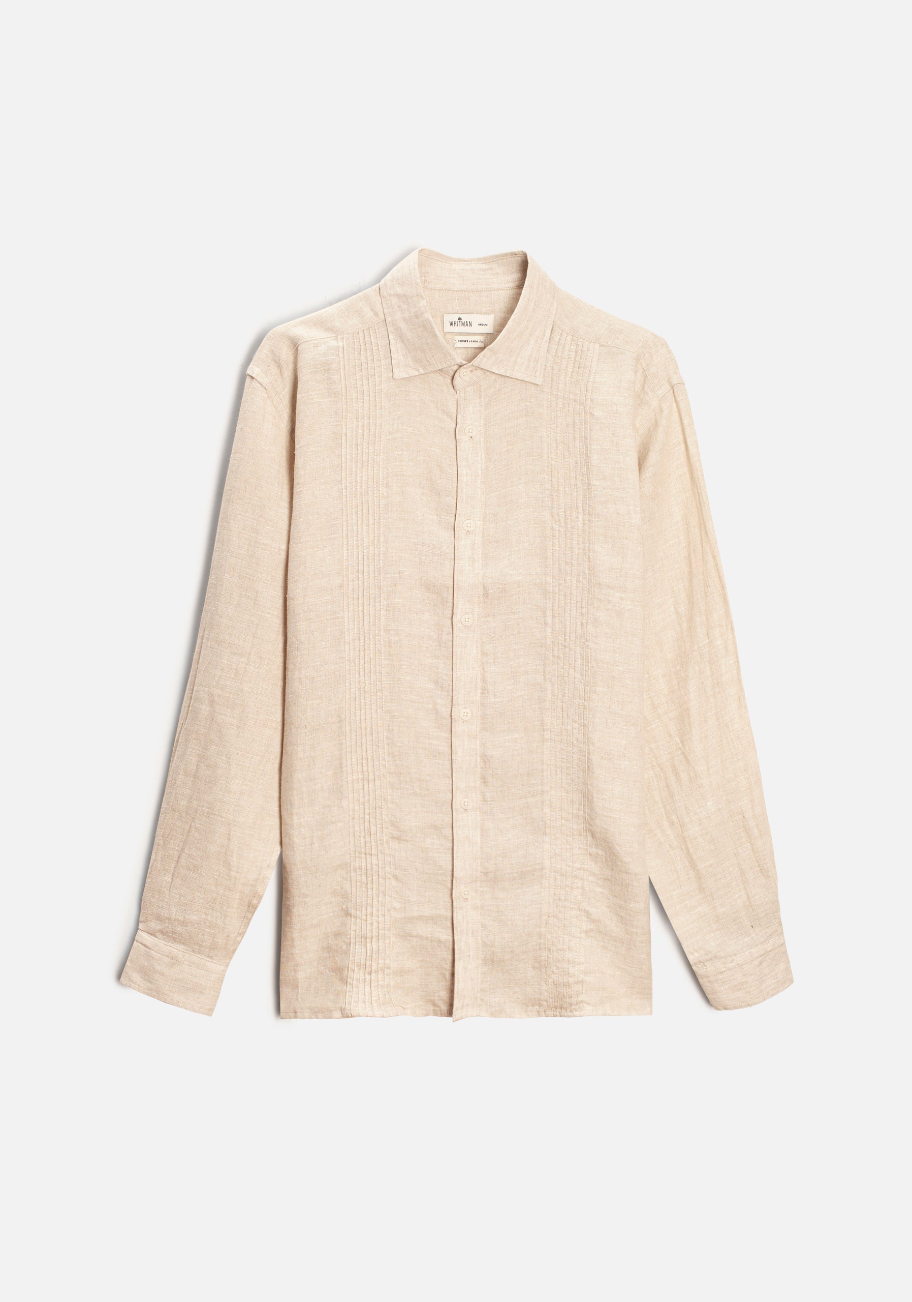 H Cachao Oat-Colored Guayabera Shirt