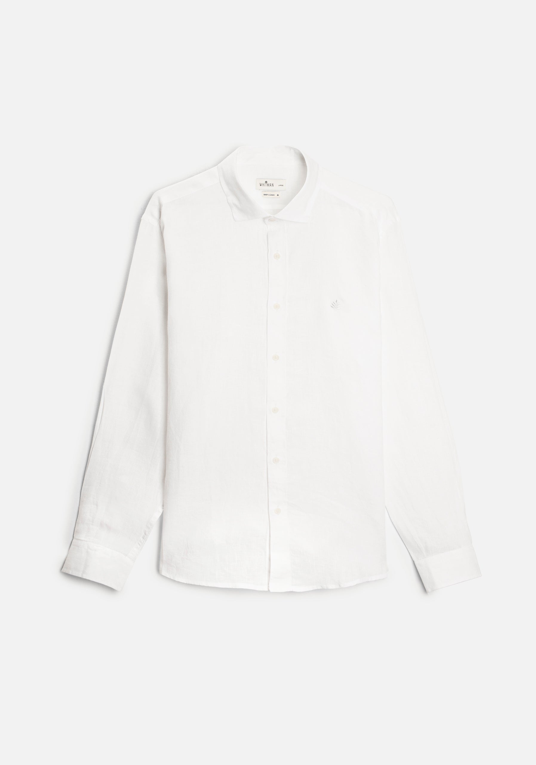 Linen Unicolor L-Atn White Shirt