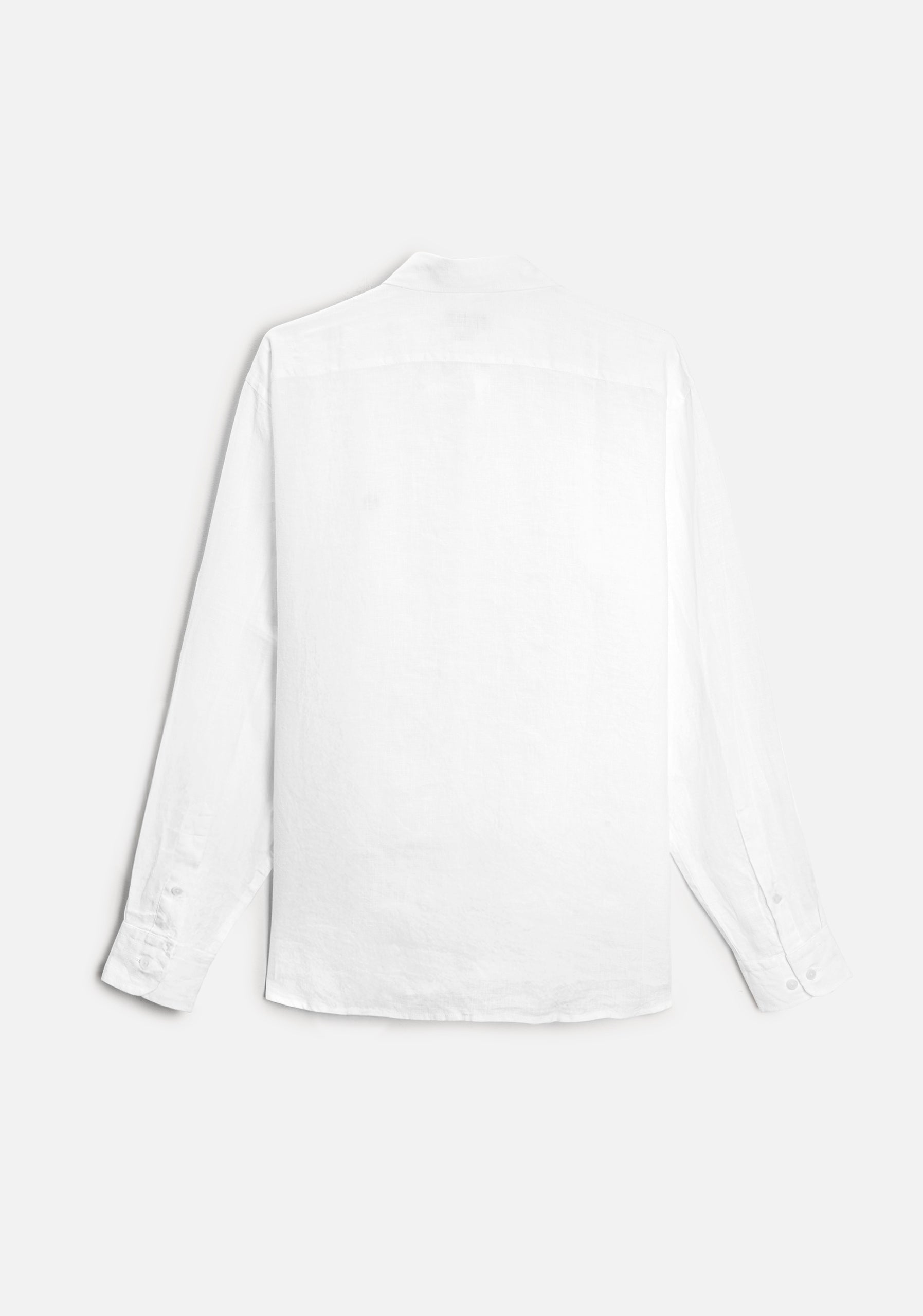 Linen Unicolor L-Atn White Shirt