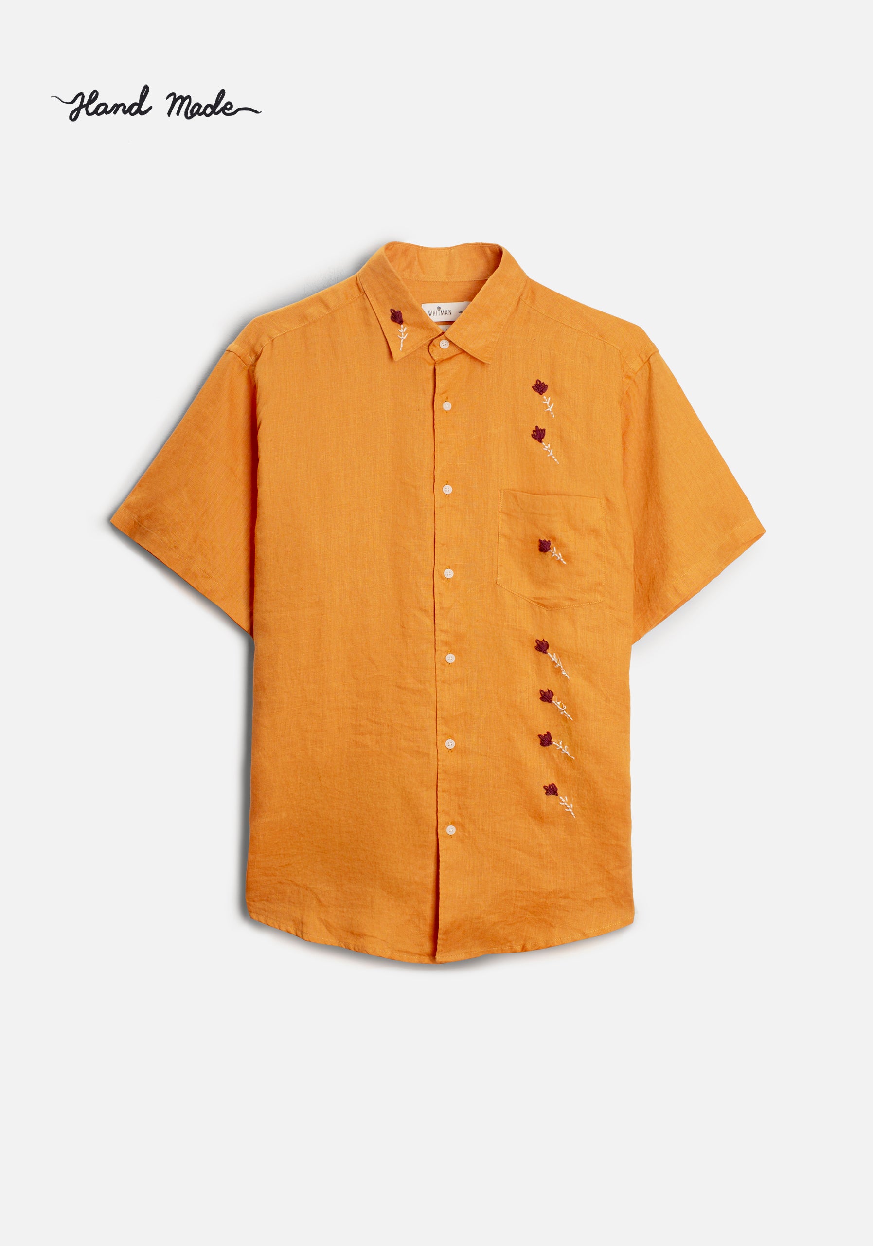 Shirt H Harlem Linen APL Bord. Ochre