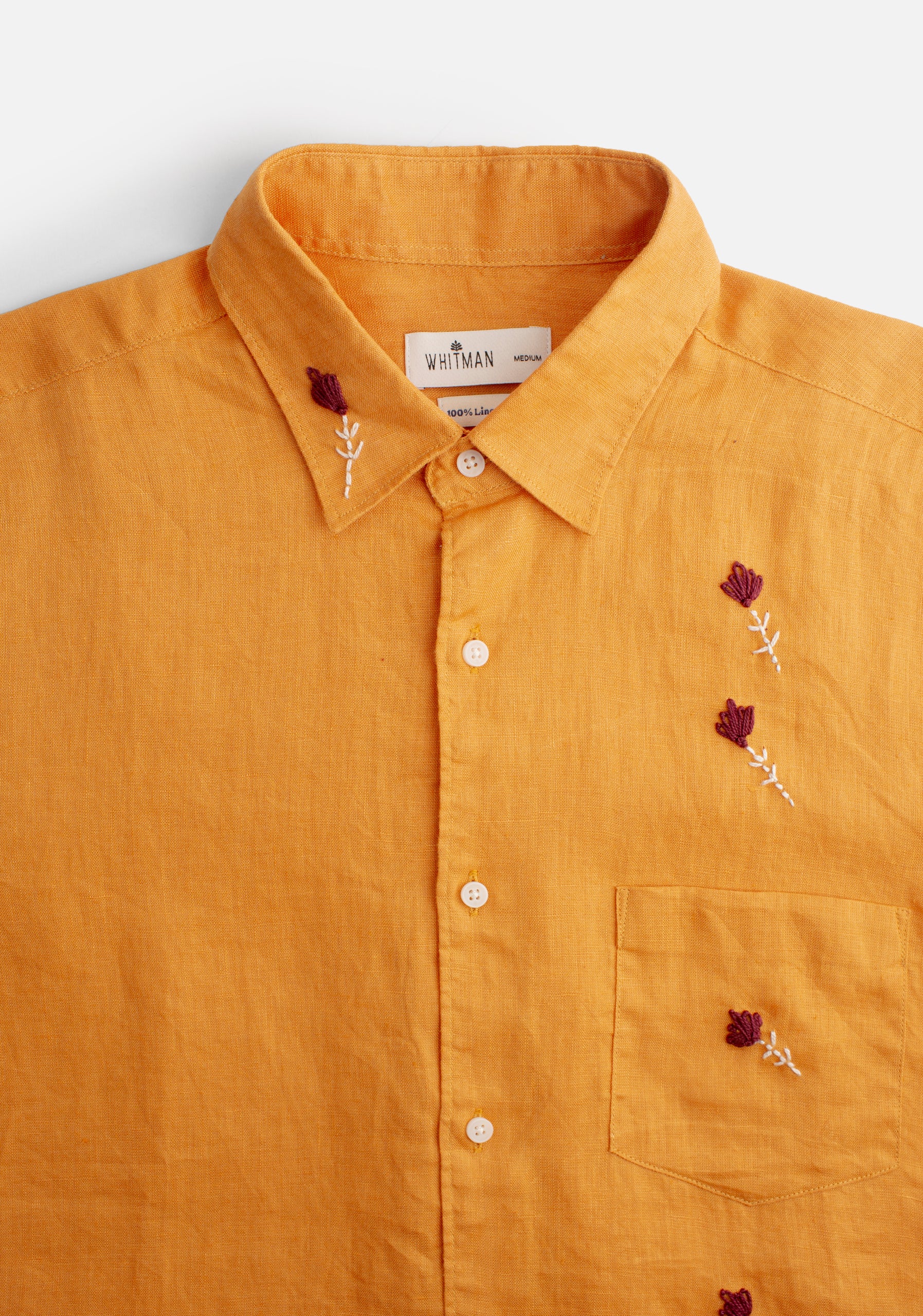 Shirt H Harlem Linen APL Bord. Ochre