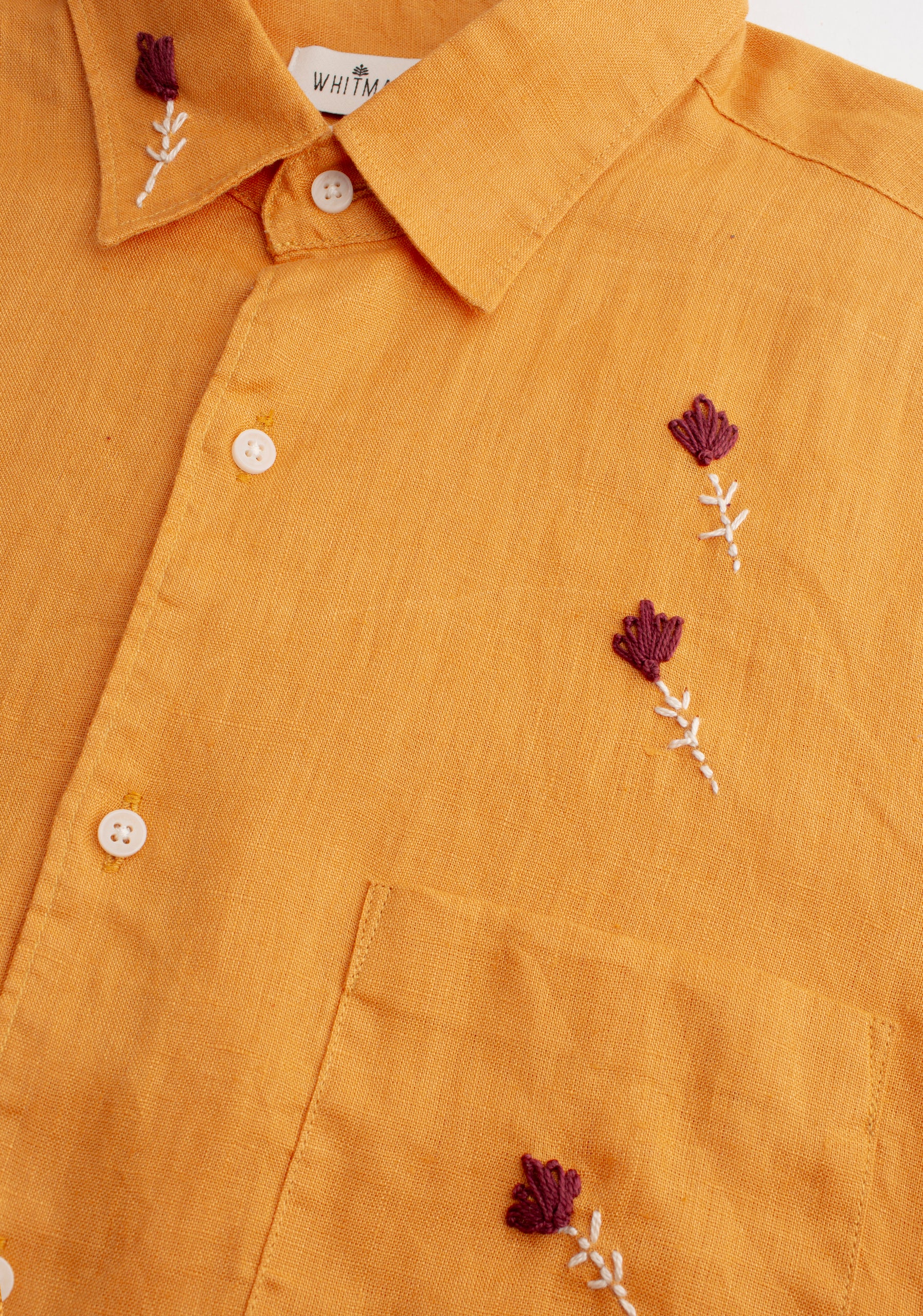 Shirt H Harlem Linen APL Bord. Ochre