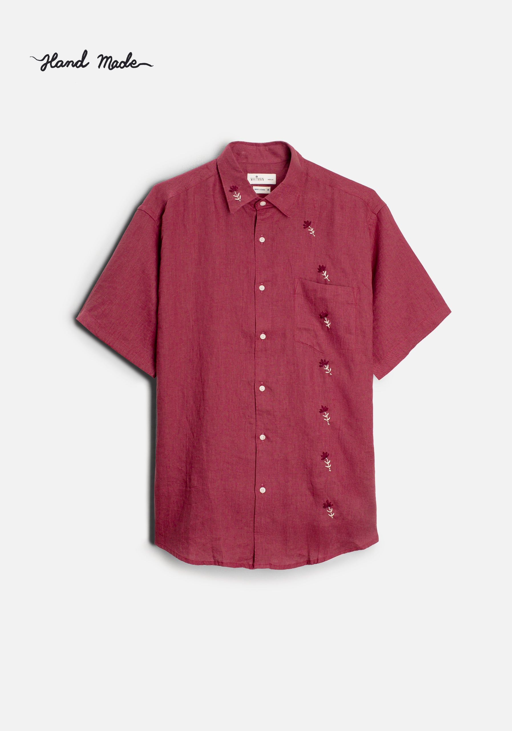 Shirt H Harlem Linen APL. Bord. Red Wine