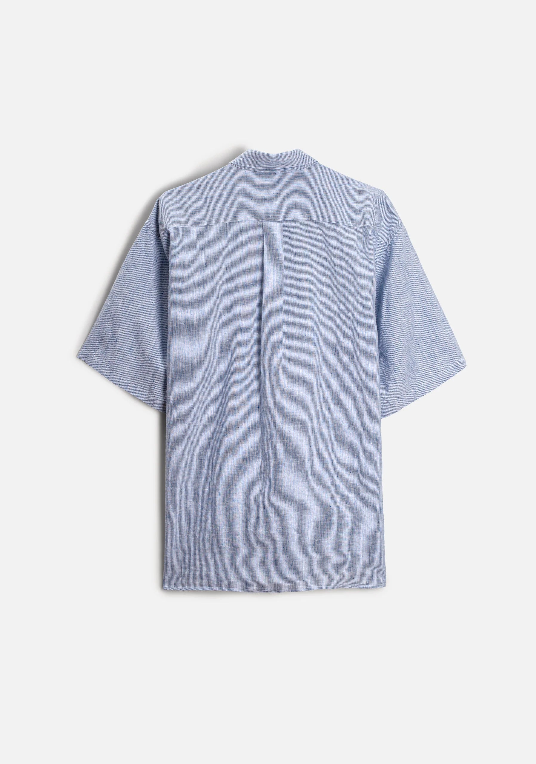 Linen Shirt Cf Harlem Blue Thousand Stripes