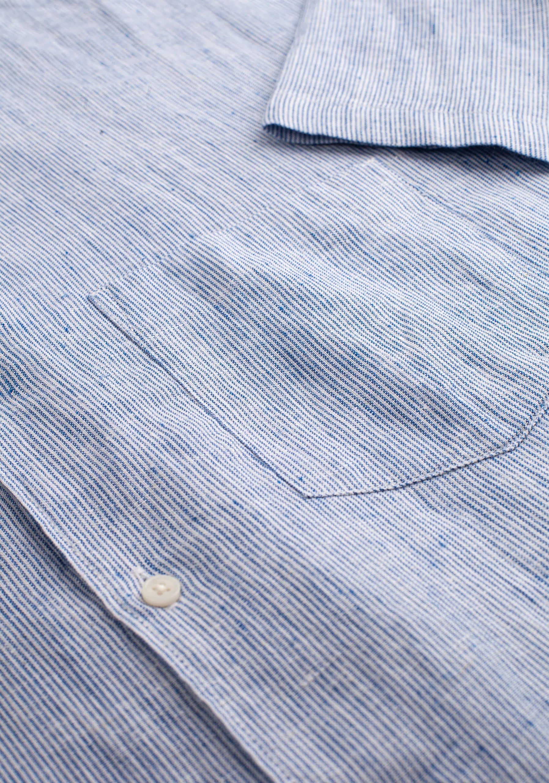 Linen Shirt Cf Harlem Blue Thousand Stripes