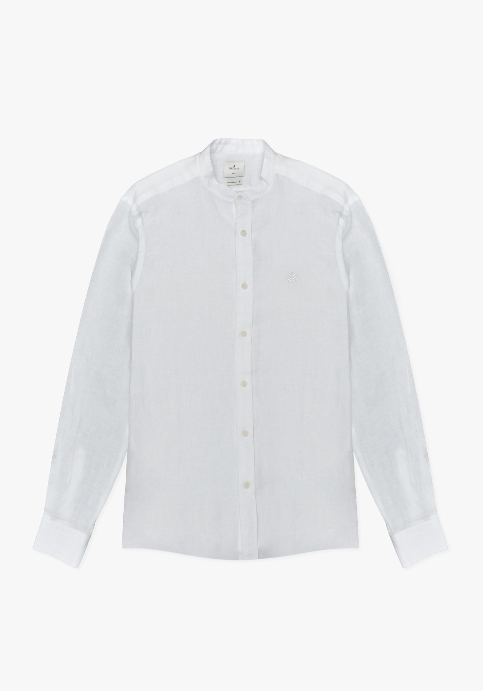 White Neru Linen Collared Shirt