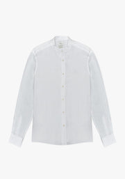 White Neru Linen Collared Shirt