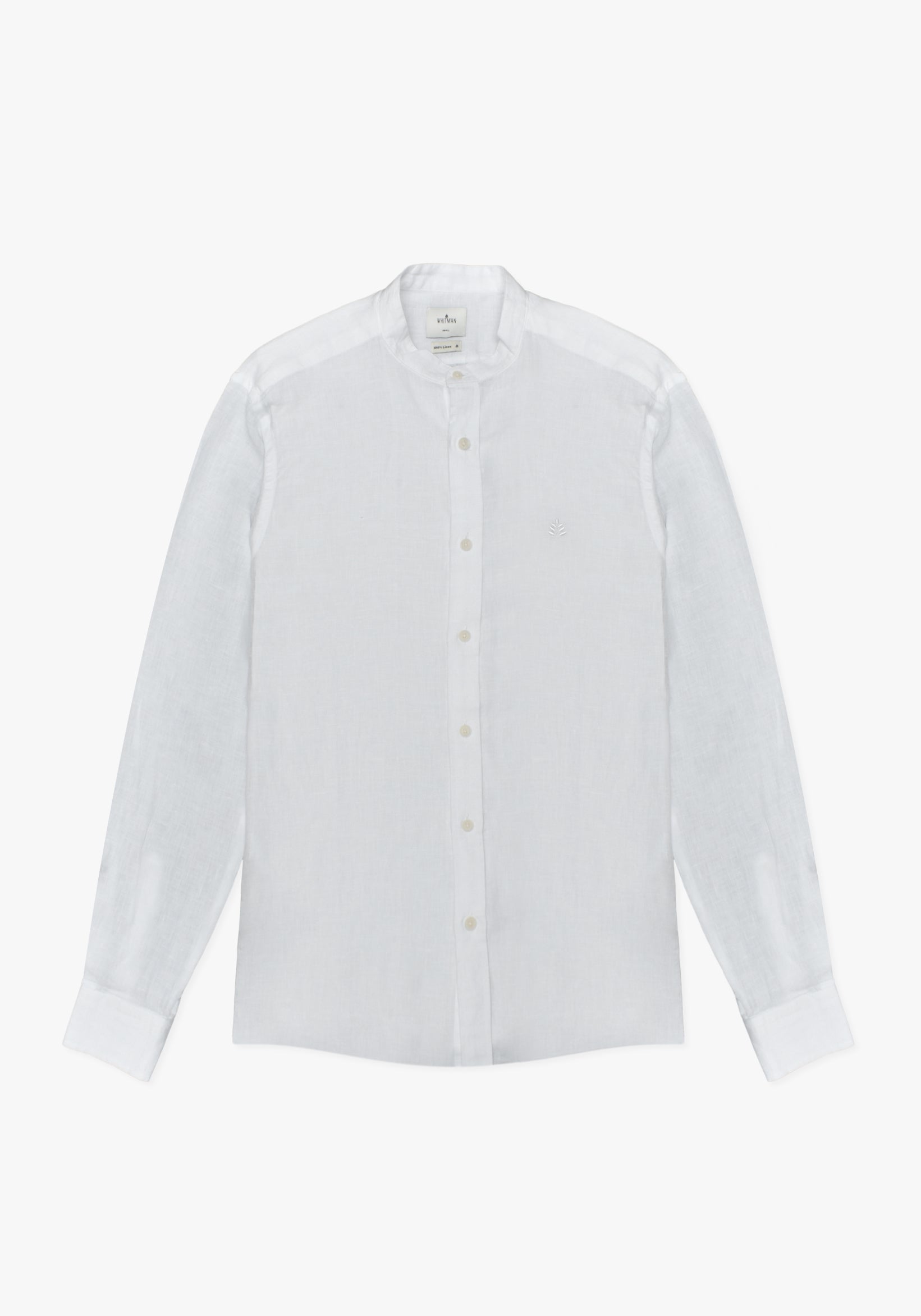 White Neru Linen Collared Shirt