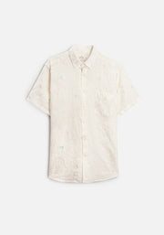 Linen Shirt Harlem Embroidered Ivory