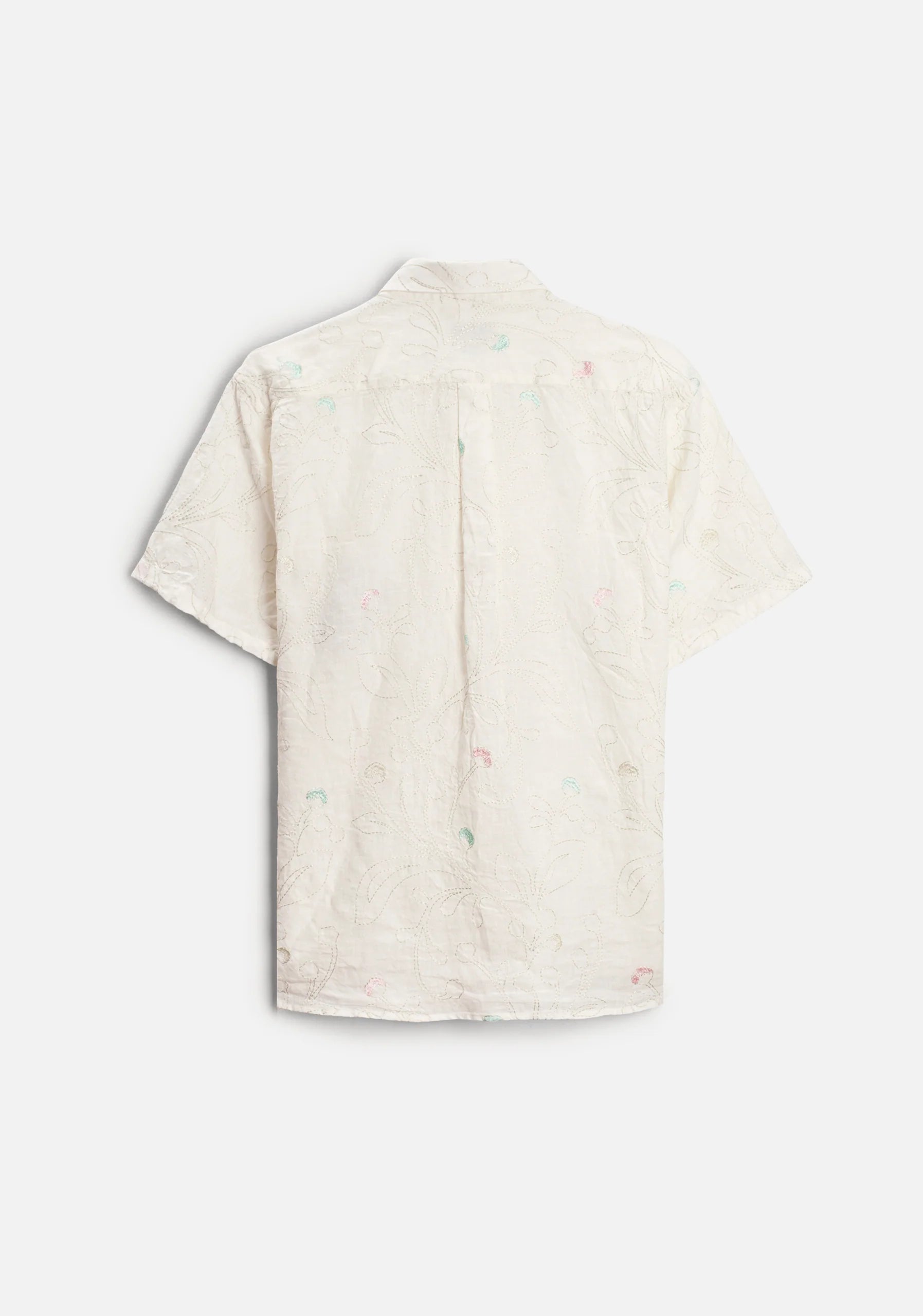 Linen Shirt Harlem Embroidered Ivory