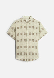 Harlem Embroidered Linen Shirt Light Green