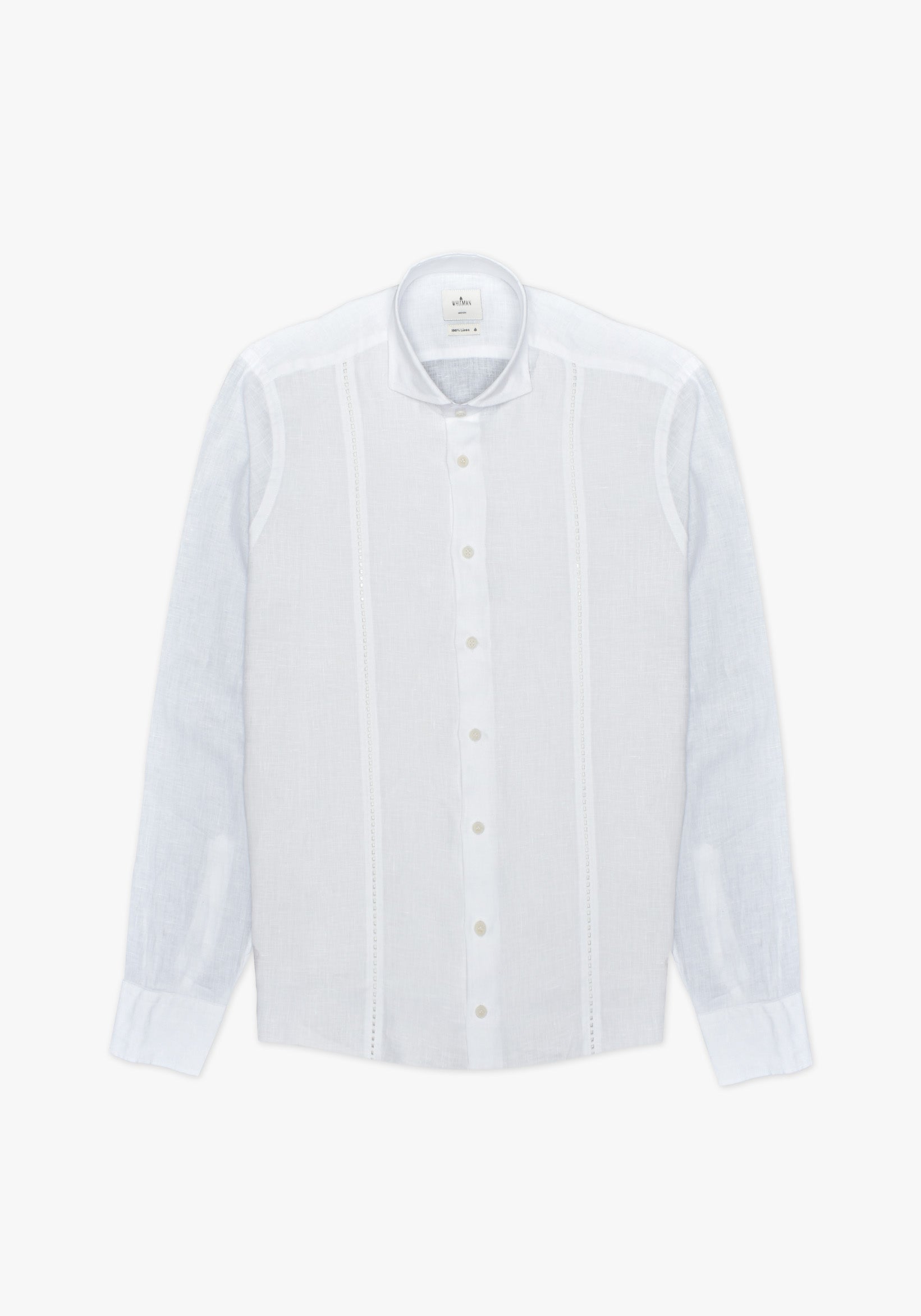 Linen Shirt Guayabera Type French Collar