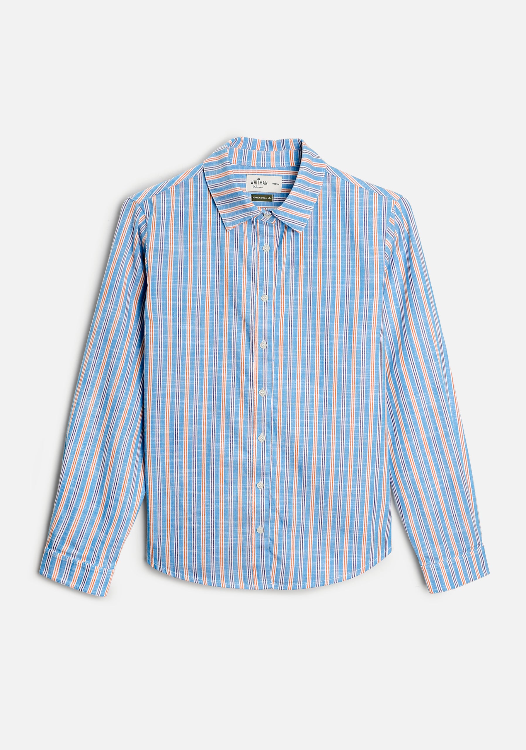 Ciara Women's Shirt Stripes Med Blue - Orange