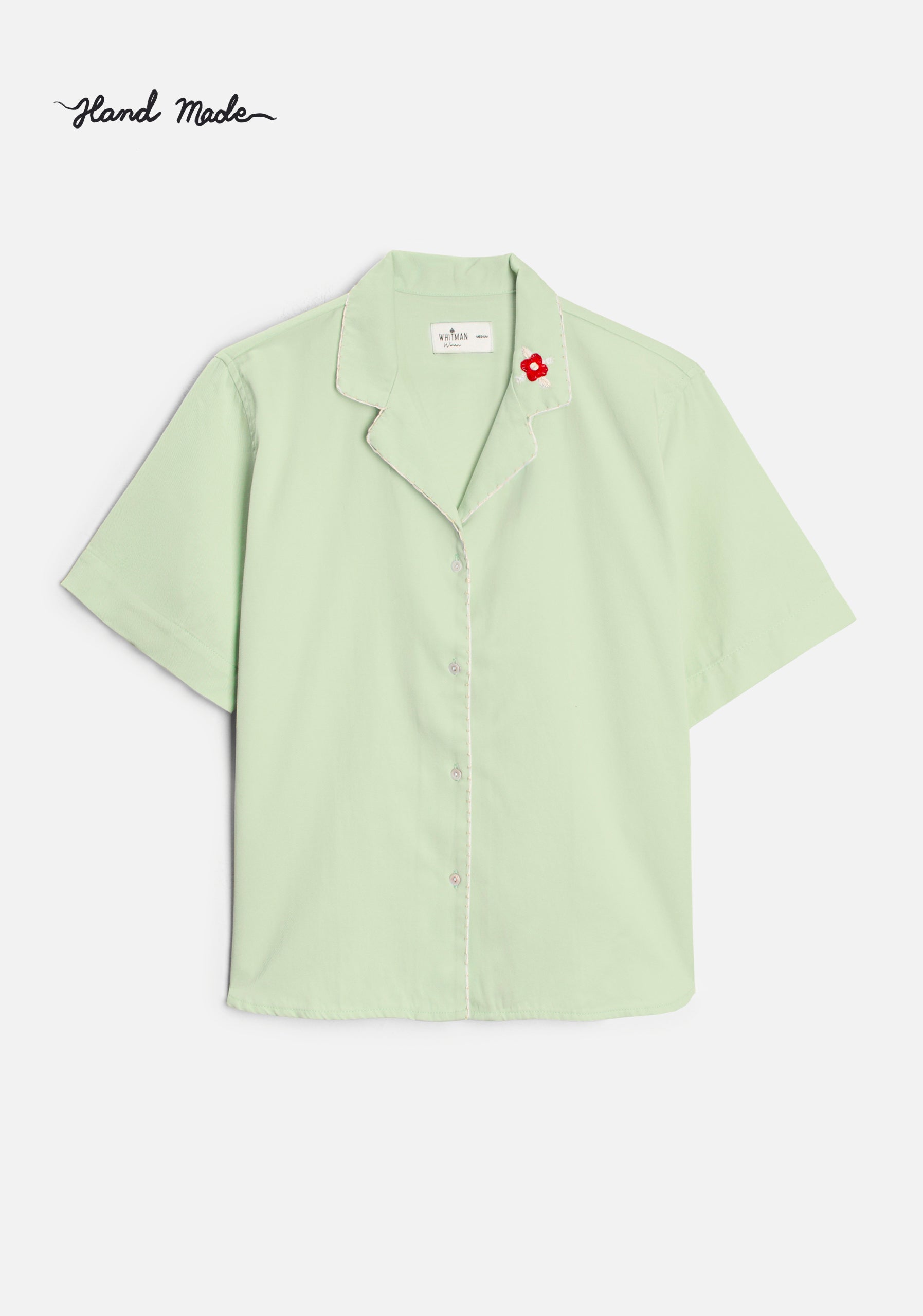 M Pavia Cuban Shirt APL. Light Green Trim
