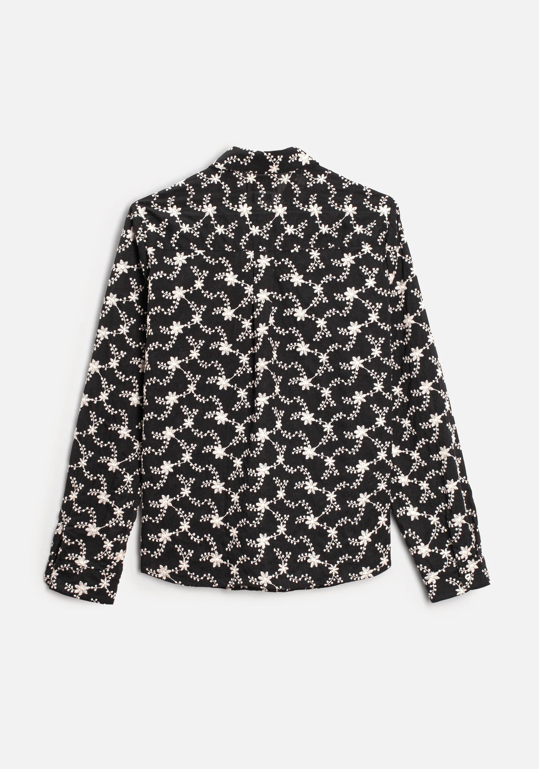 Petra Black Embroidered Shirt