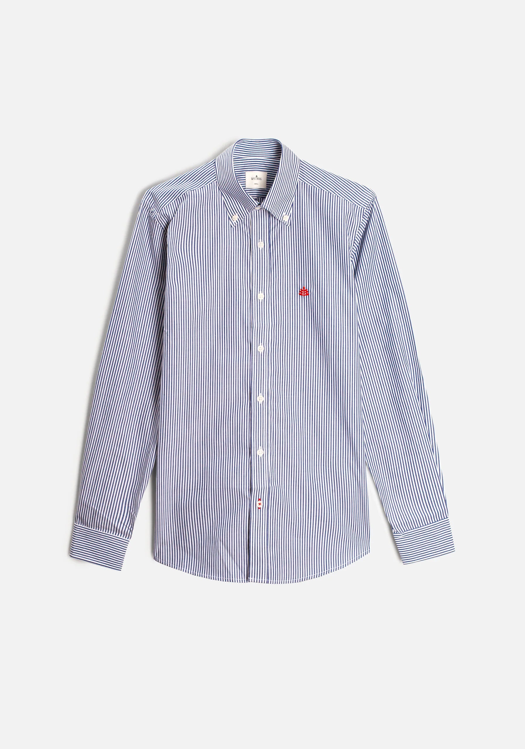 Med Stripe Shirt Blue Osc - White - CBD L-Roj