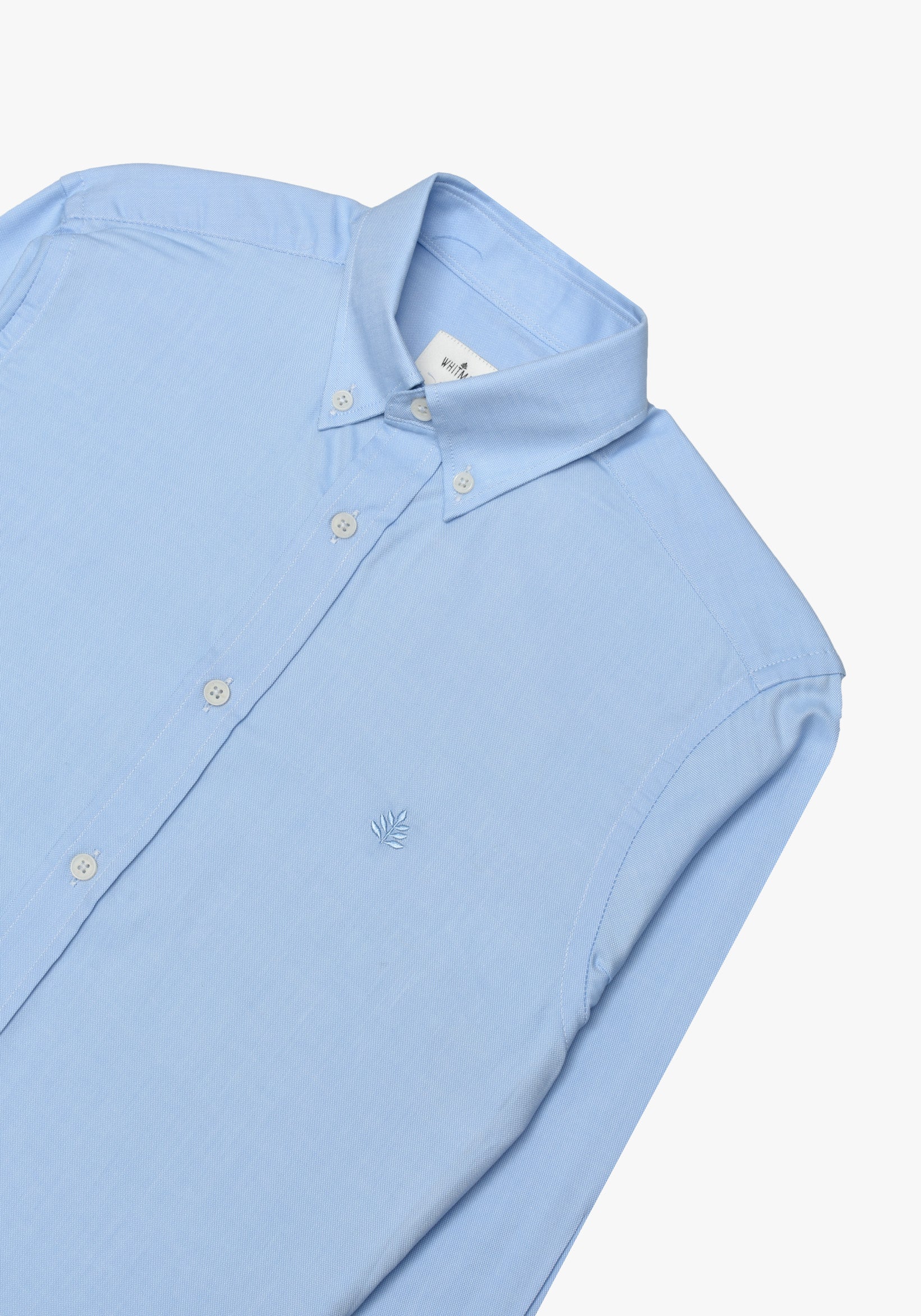 Whitman Blue Button Down Collared Shirts