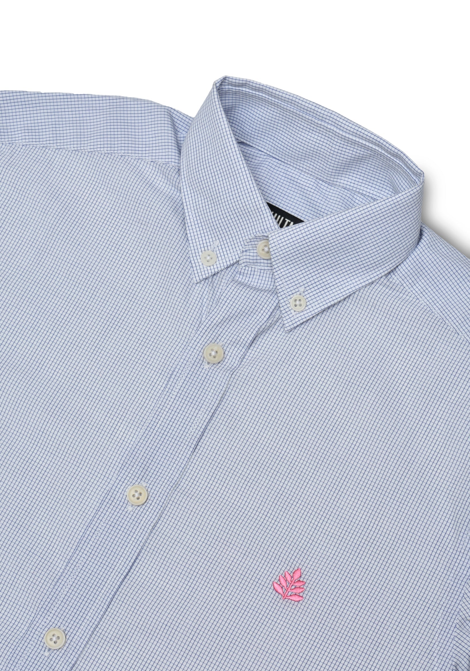 Whitman Small Plaids Shirt Blue - White