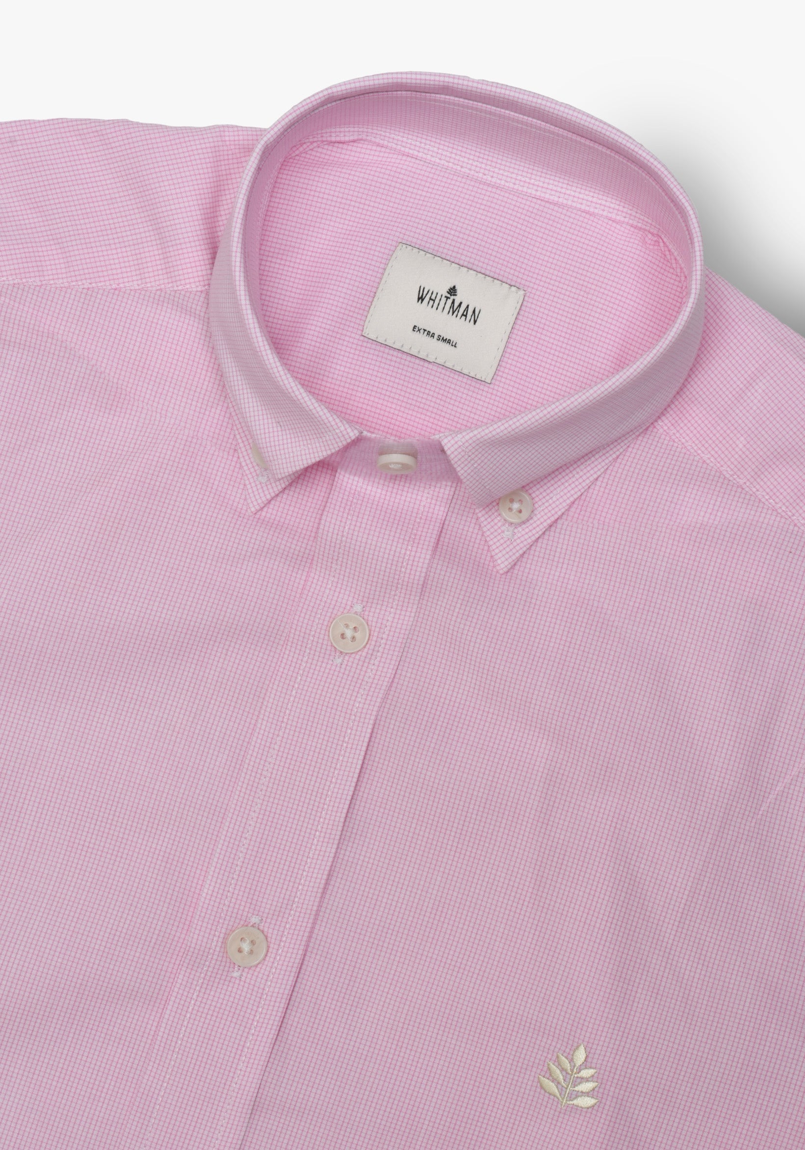 Whitman Small Plaid Shirt Pink - White