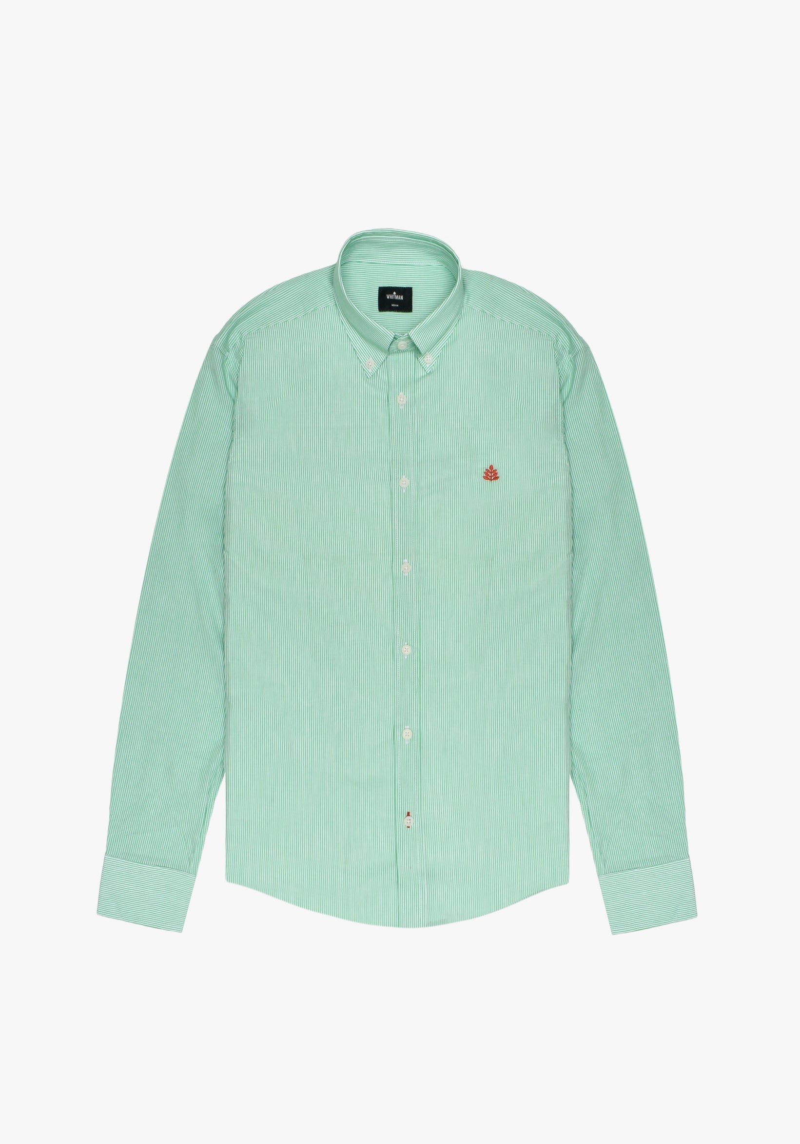 Whitman Slim Lines Medium Green Shirt - White